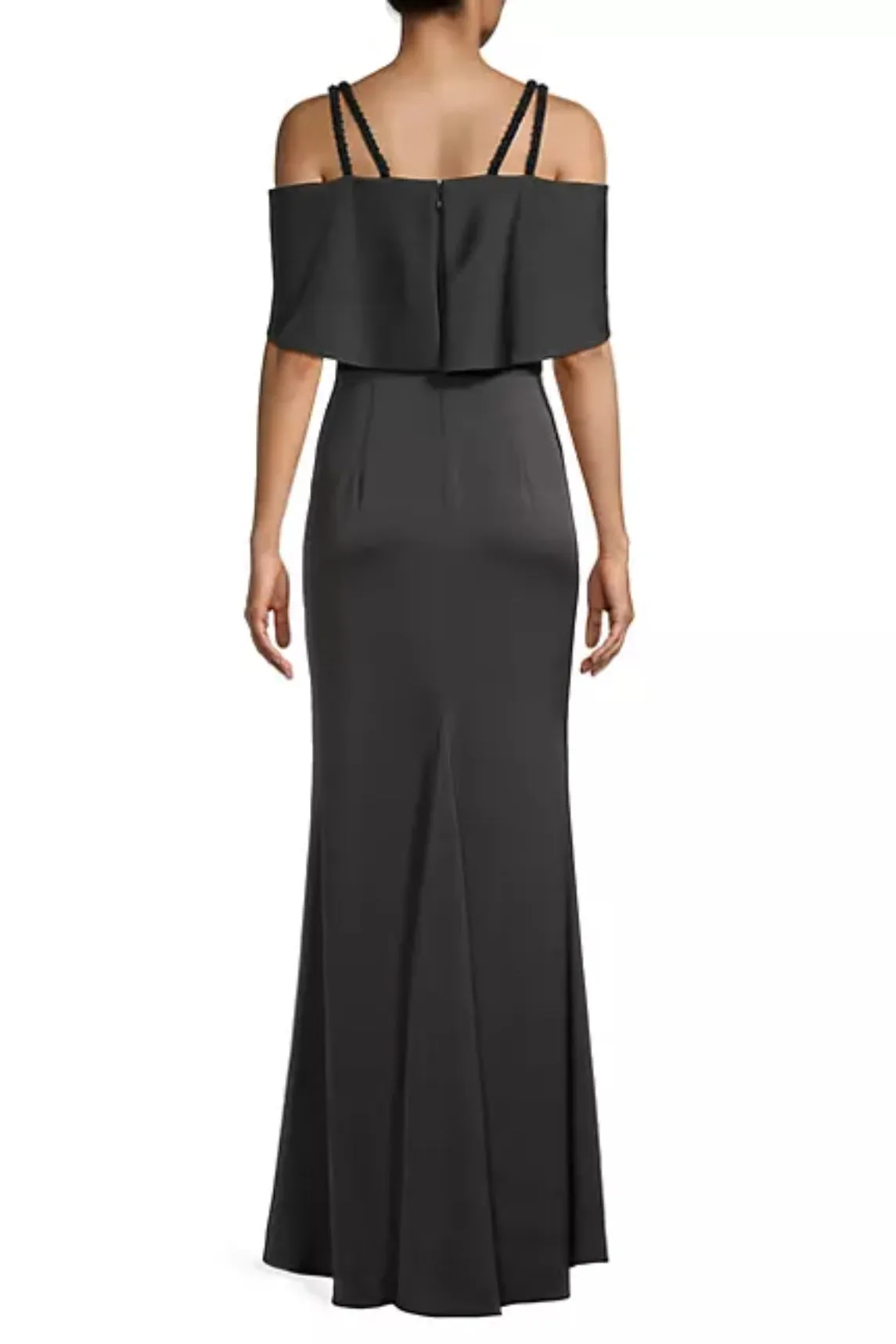 Aidan Mattox Double Strap Satin Column Gown