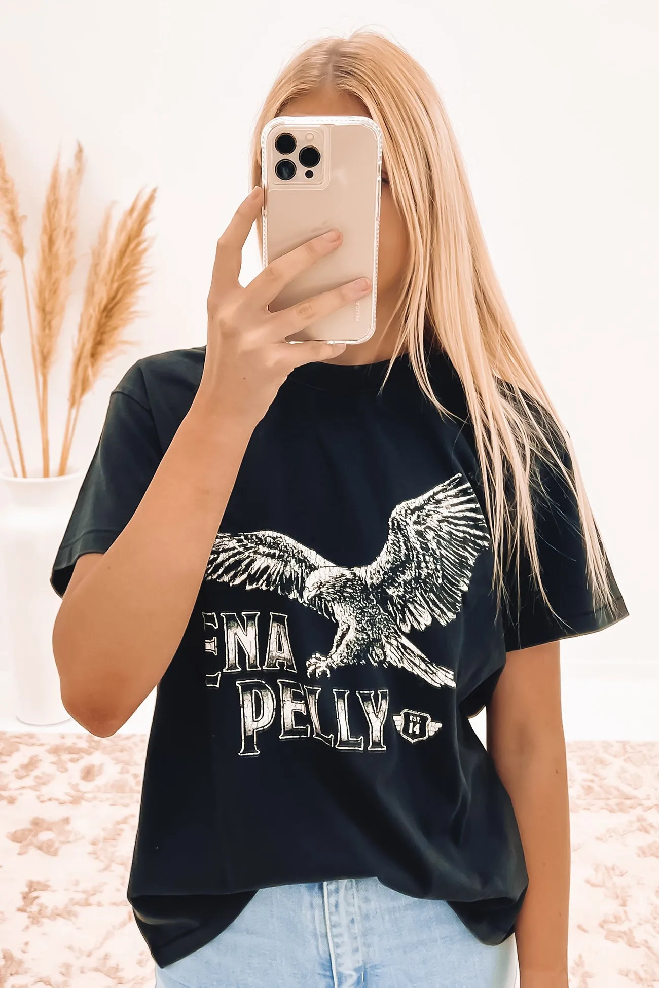Bird Of Prey Tee Washed Black