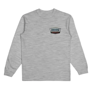 Brixton Regal T-Shirt - Heather Grey/Navy/Brown