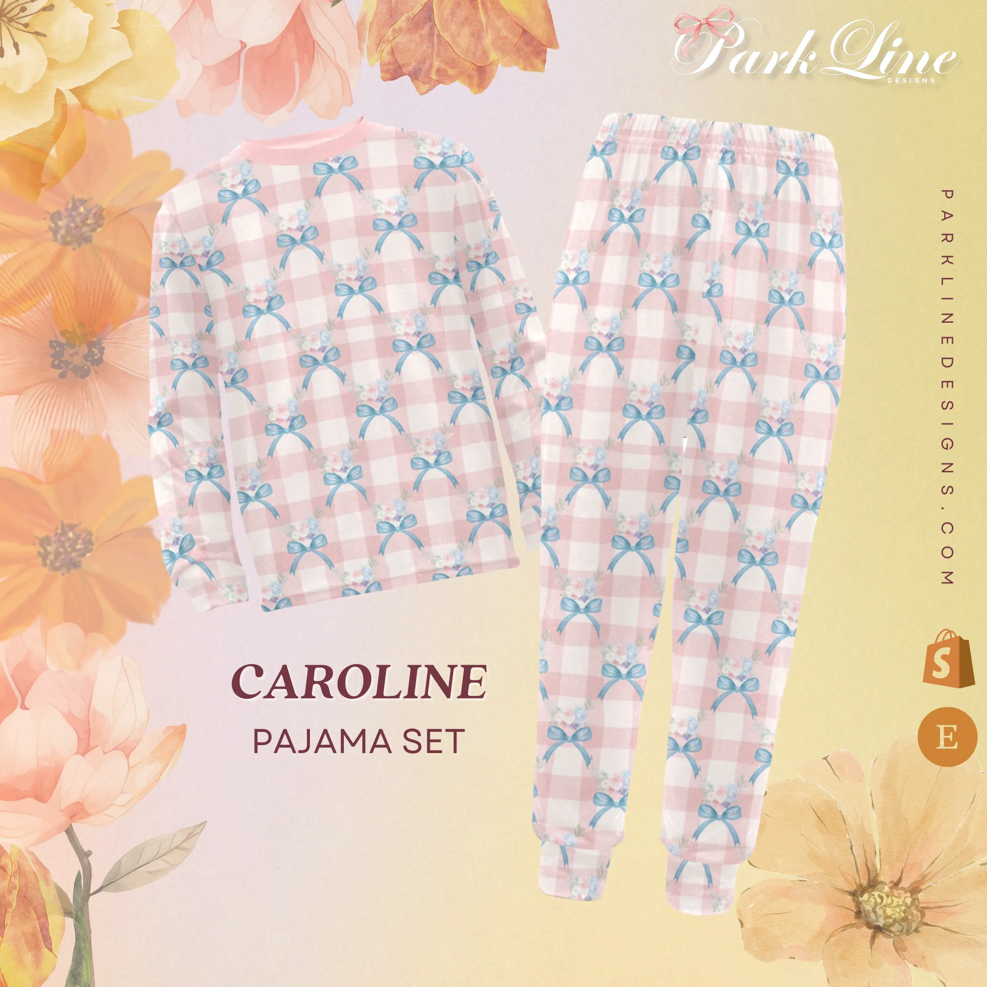 Caroline | Pajama Set for Girls | Elegant & Comfortable Sleepwear for Kids