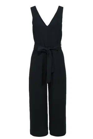 Club Monaco - Black Wide-Legged "Akinya" Belted Jumpsuit Sz 2