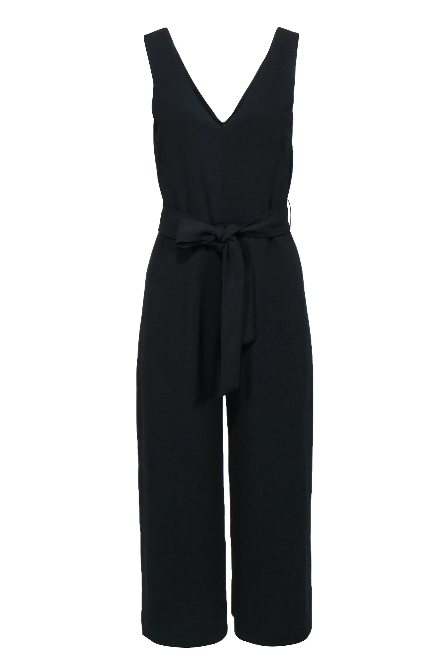 Club Monaco - Black Wide-Legged "Akinya" Belted Jumpsuit Sz 2