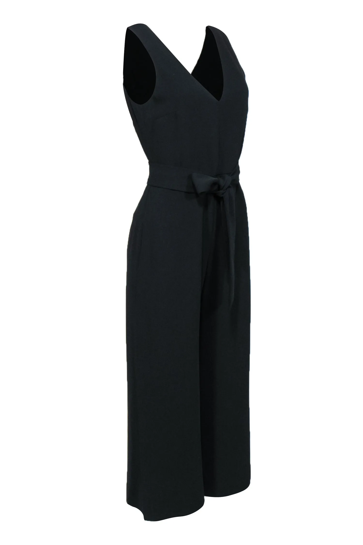 Club Monaco - Black Wide-Legged "Akinya" Belted Jumpsuit Sz 2
