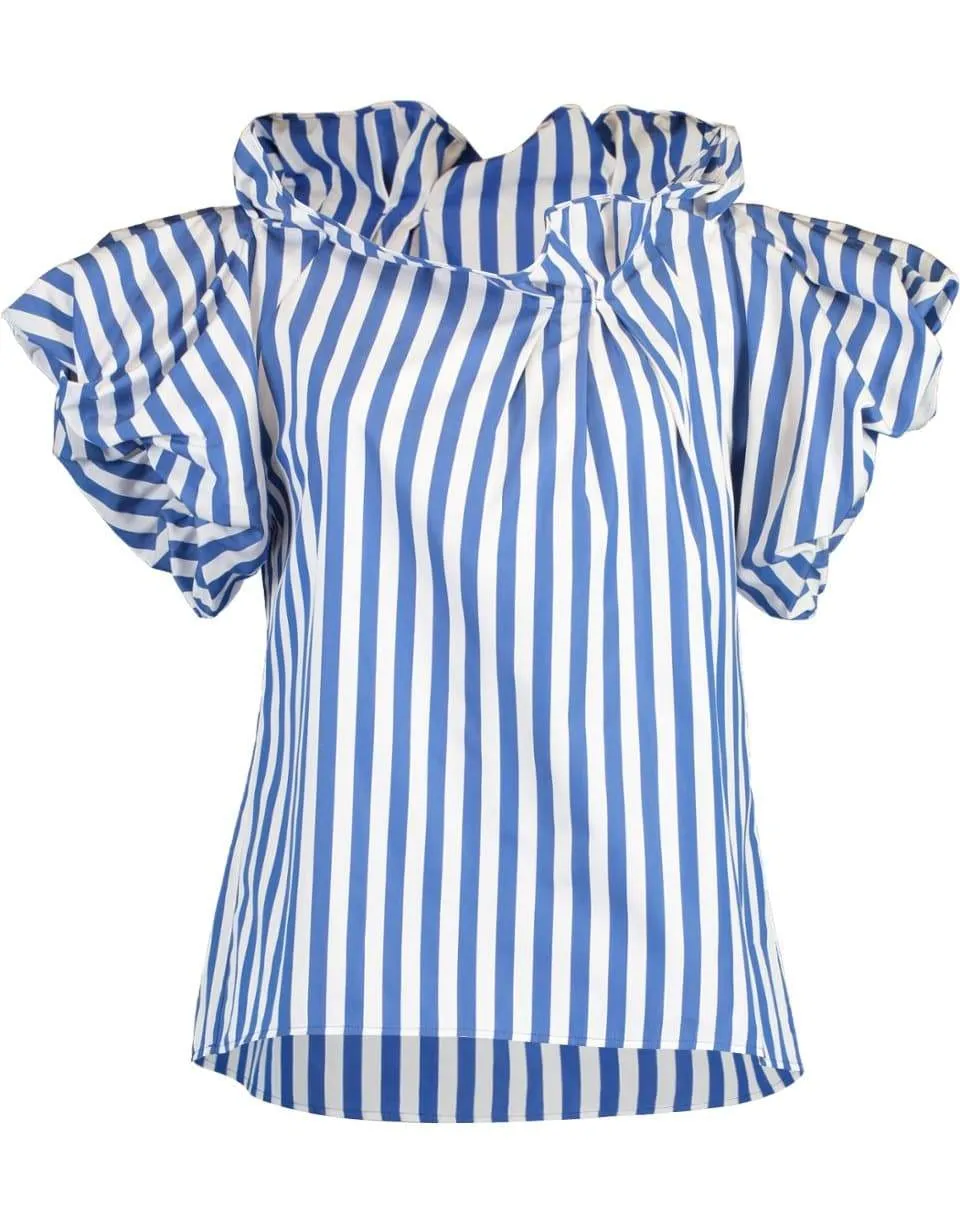 Cobalt Striped Blouse
