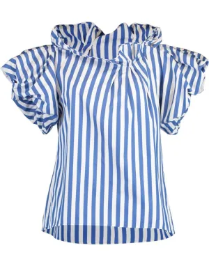 Cobalt Striped Blouse