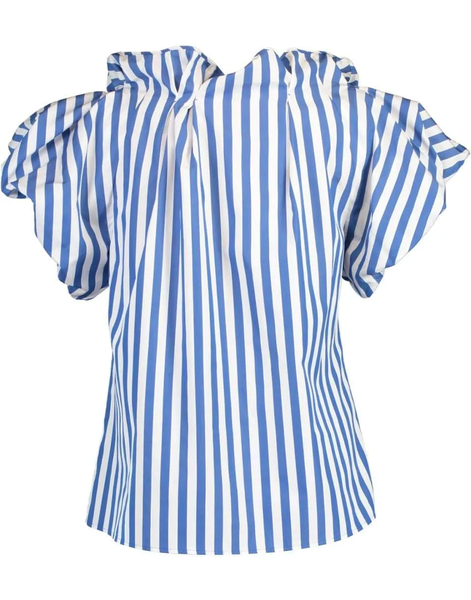 Cobalt Striped Blouse