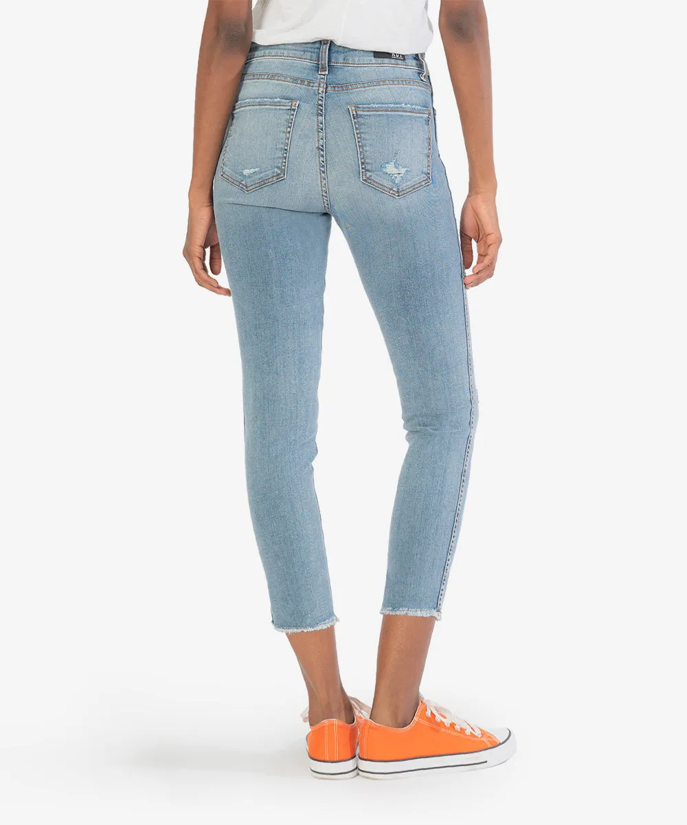 Connie High Rise Fab Ab Crop Fray Hem - Thinker