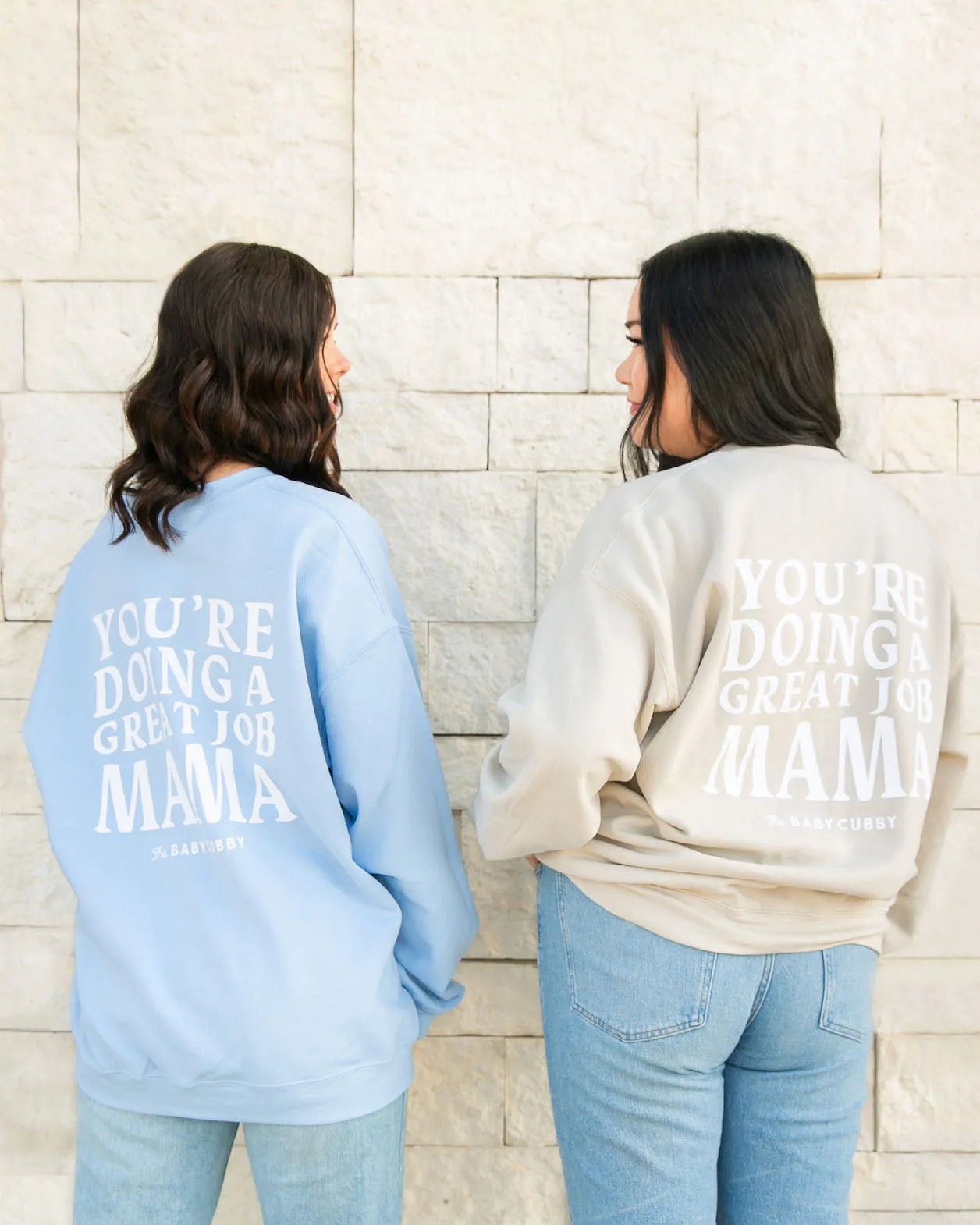 Crewneck Sweatshirt - You're Doing A Great Job Mama - Sand