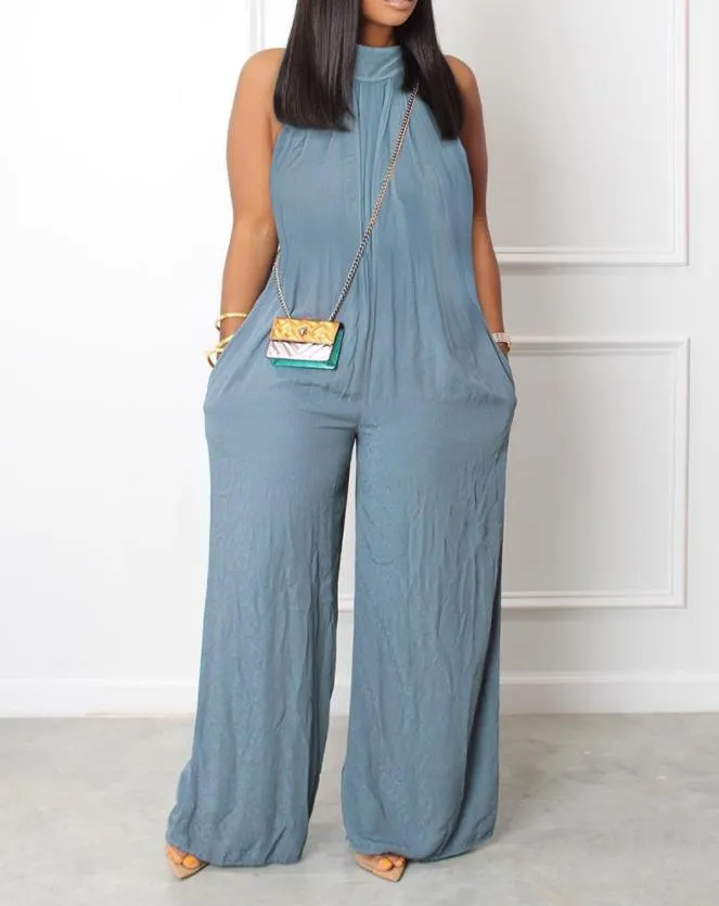 Cute Print Wide Leg Long Jumpsuit