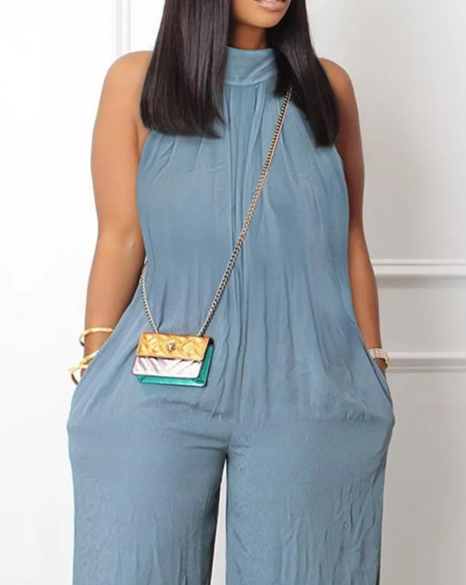 Cute Print Wide Leg Long Jumpsuit