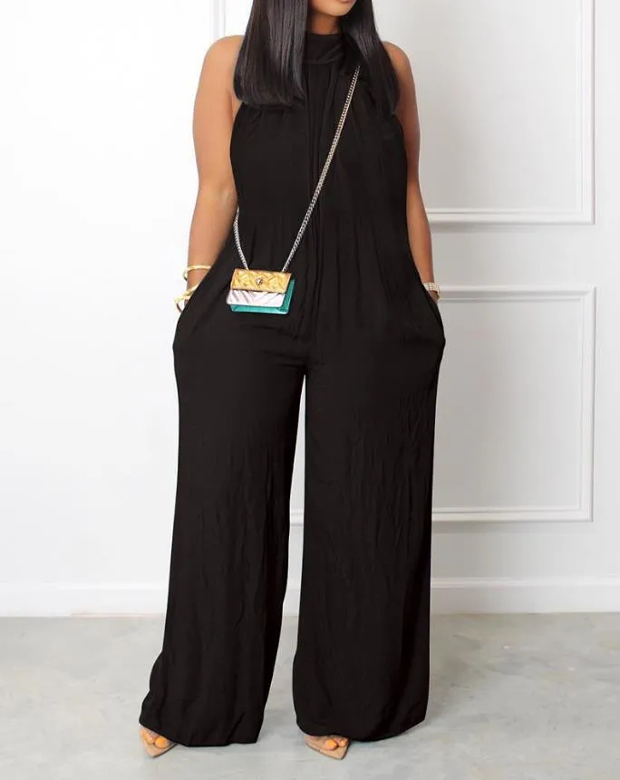 Cute Print Wide Leg Long Jumpsuit