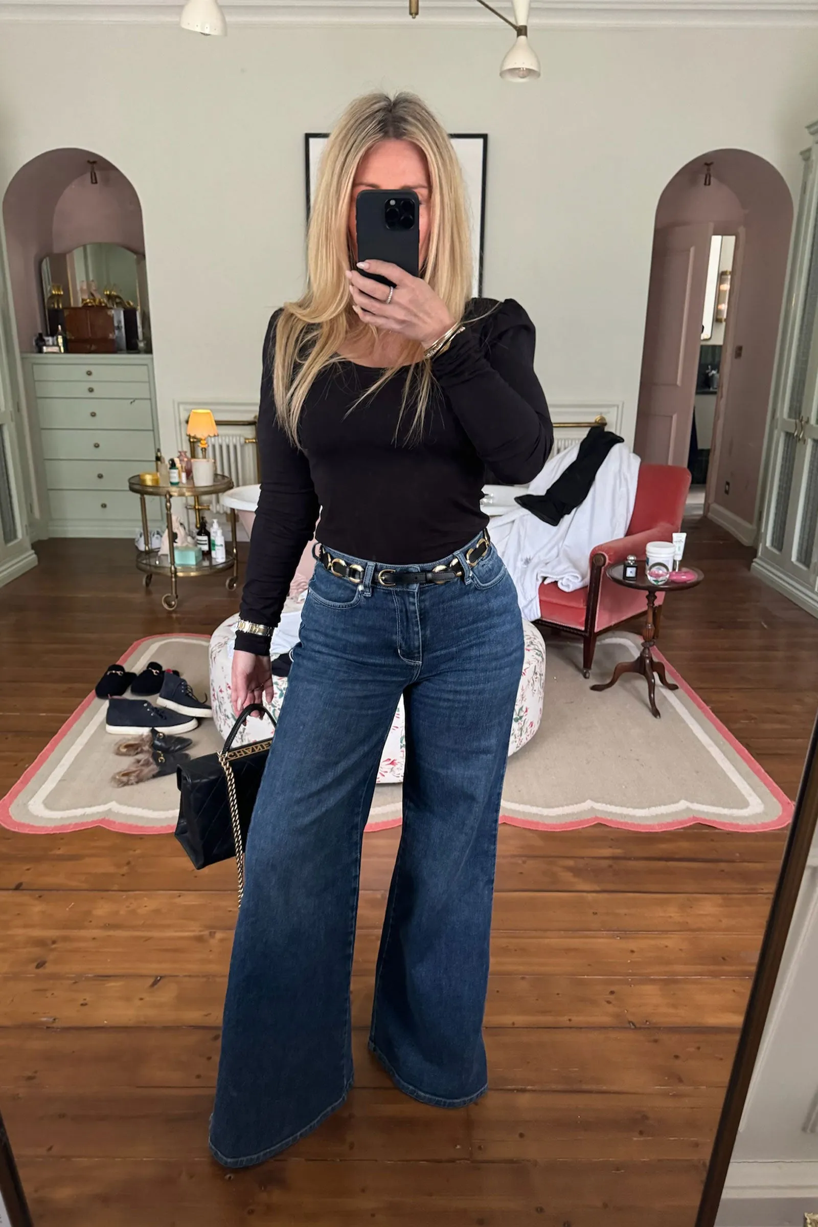 Dallas The High Waisted Super Wide Leg | Come She Will [Blue]