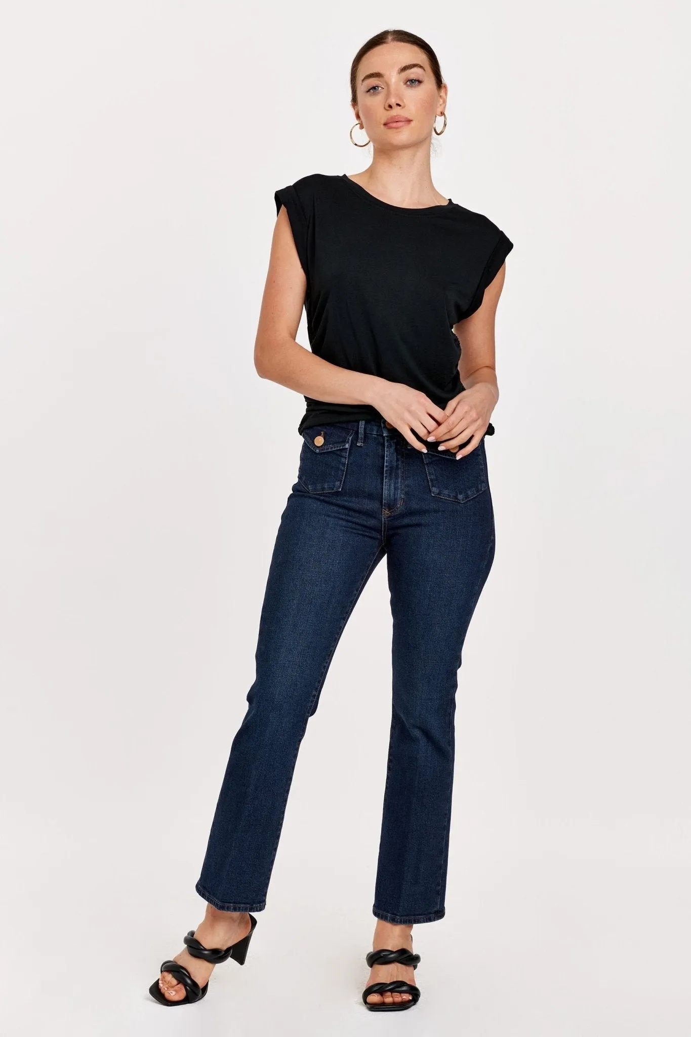 Dear John Jeanne Super High Rise Cropped Flare Jeans