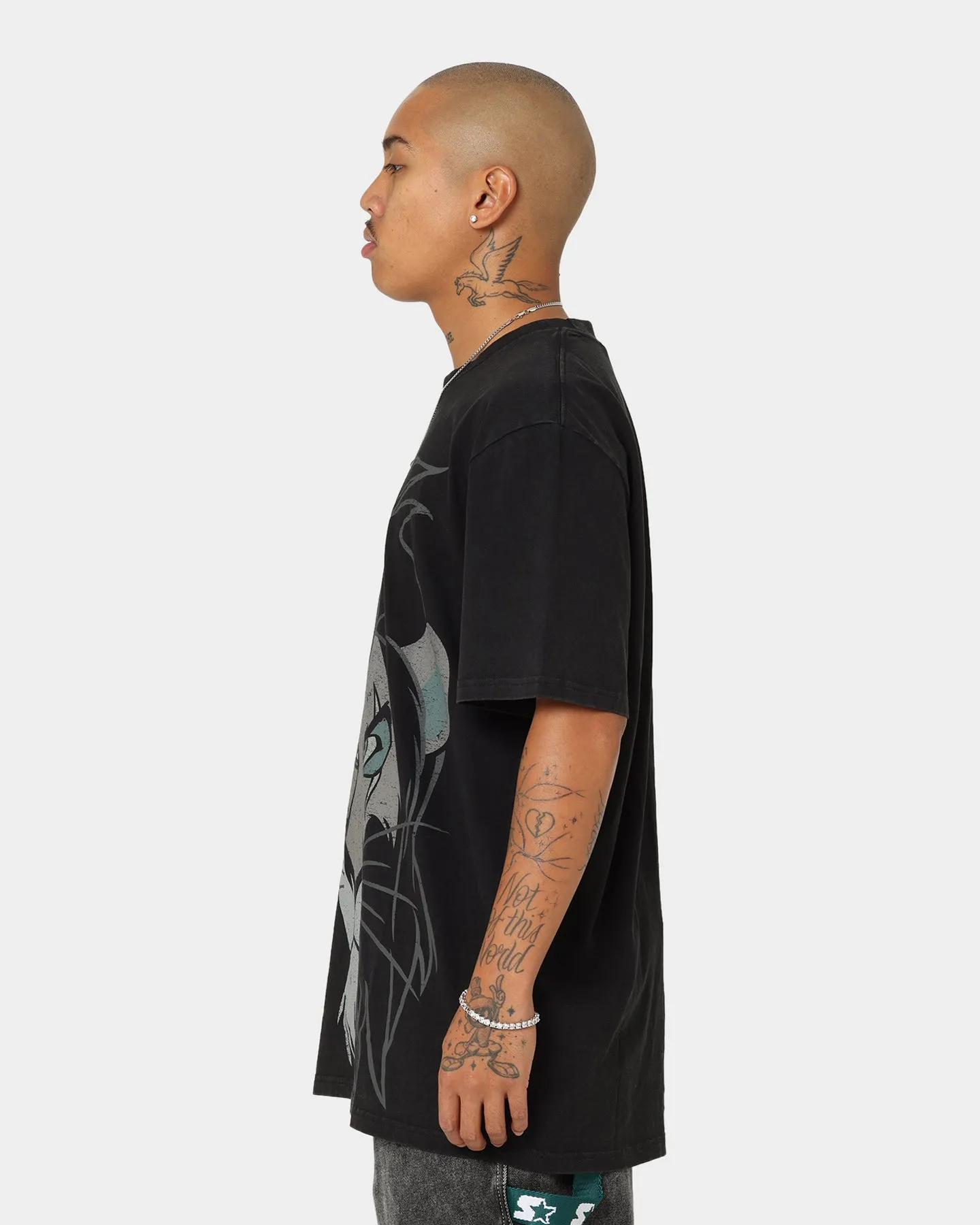 Disney Scar Vintage T-Shirt Washed Black