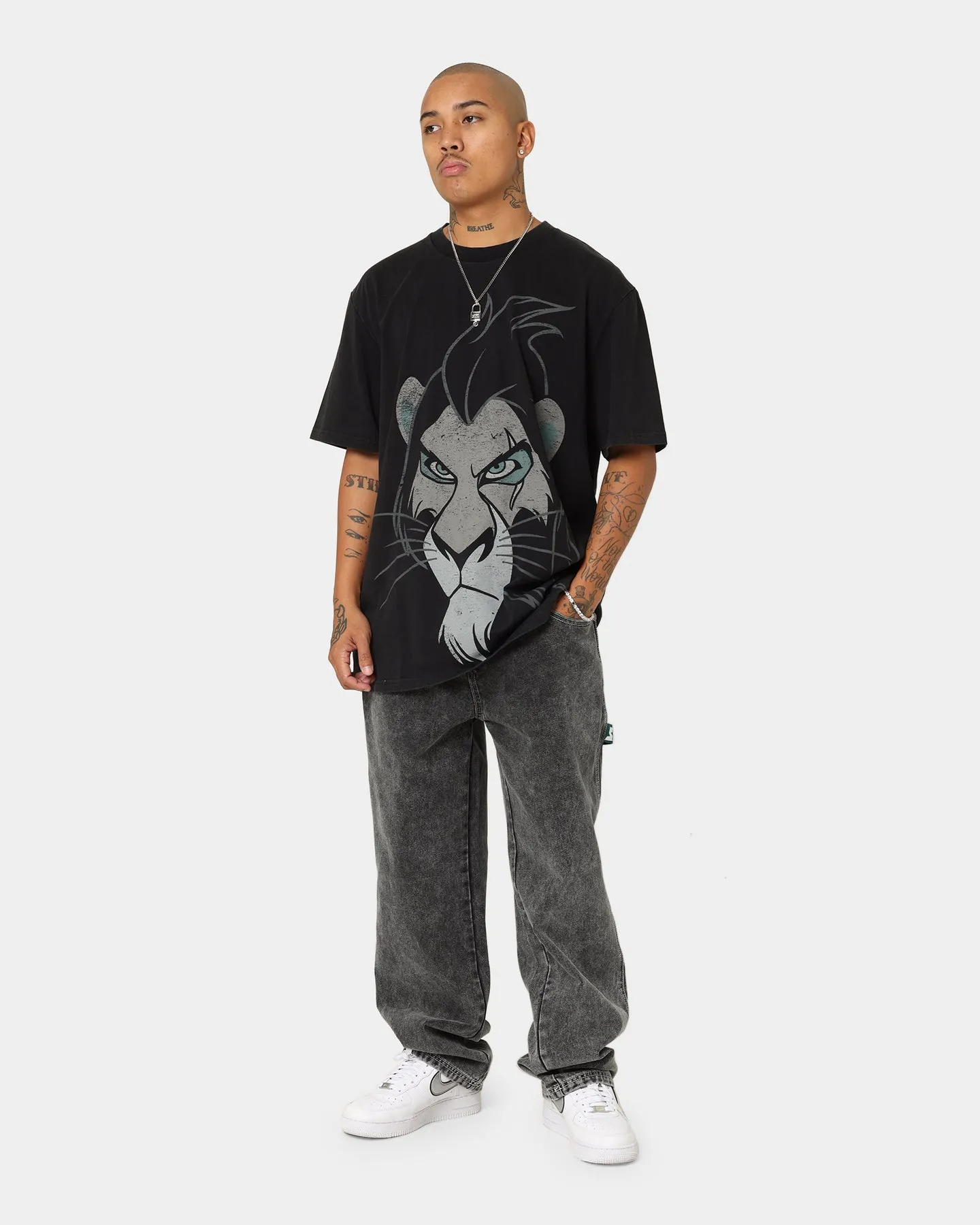 Disney Scar Vintage T-Shirt Washed Black