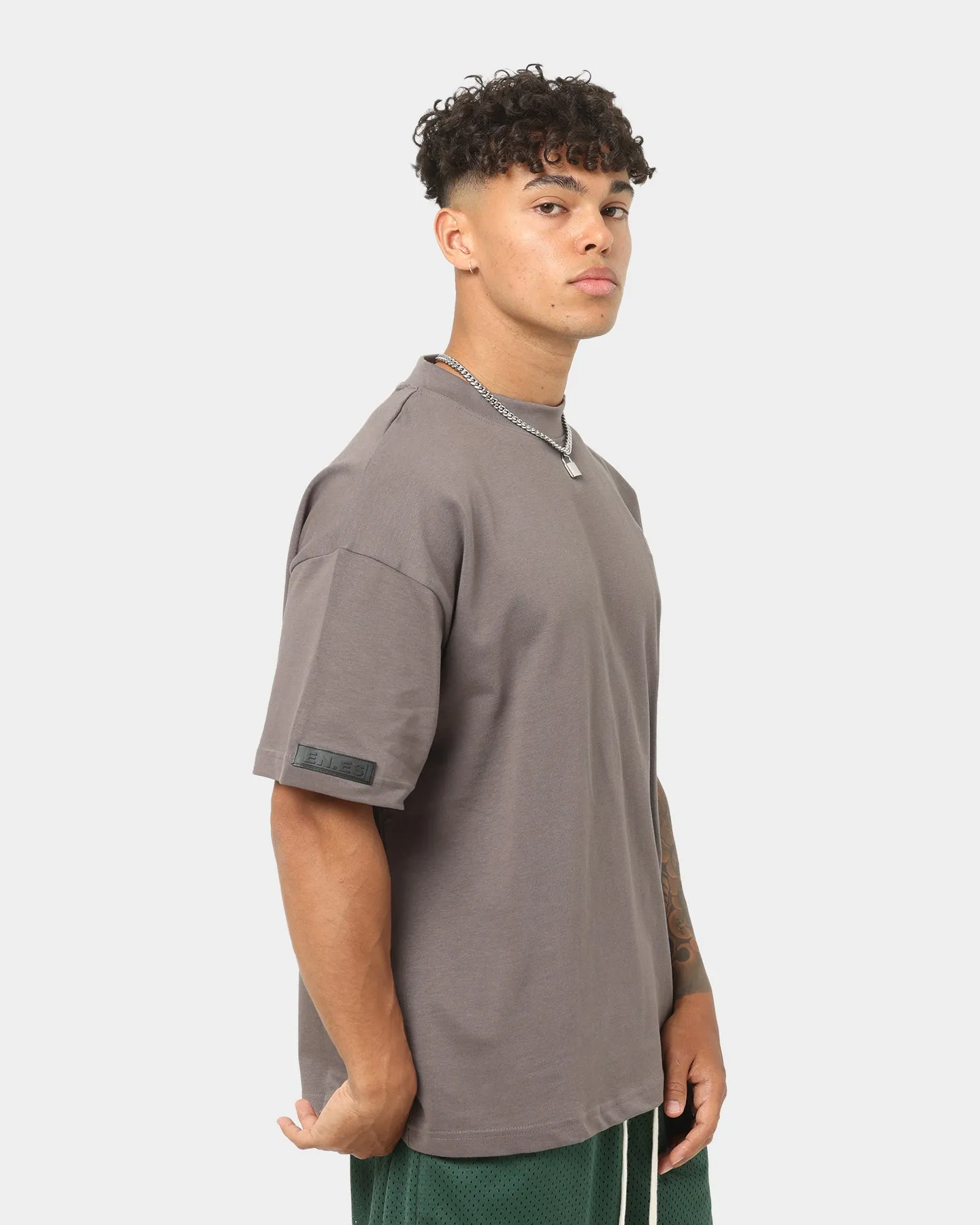 EN ES Origins High Neck T-Shirt Vintage Charcoal