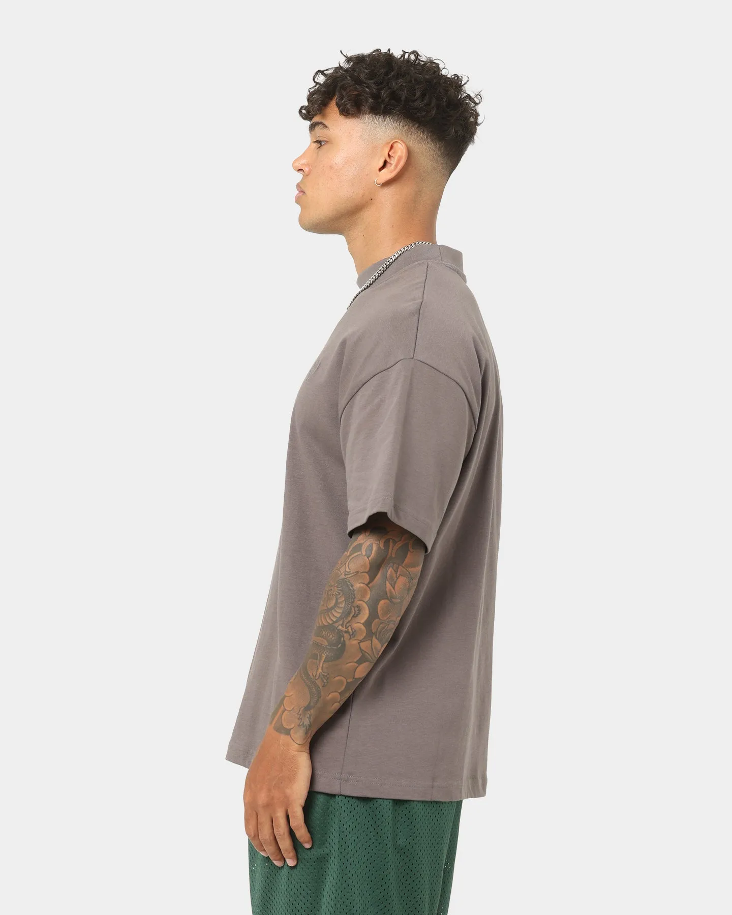 EN ES Origins High Neck T-Shirt Vintage Charcoal