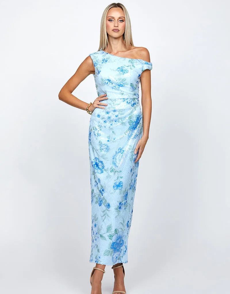 FIONA ONE SHOULDER MIDAXI BL72D31L