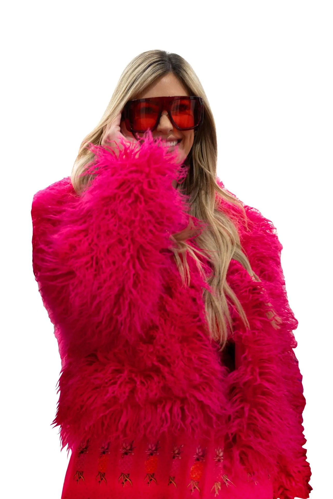 Fuchsia Fur Jacket