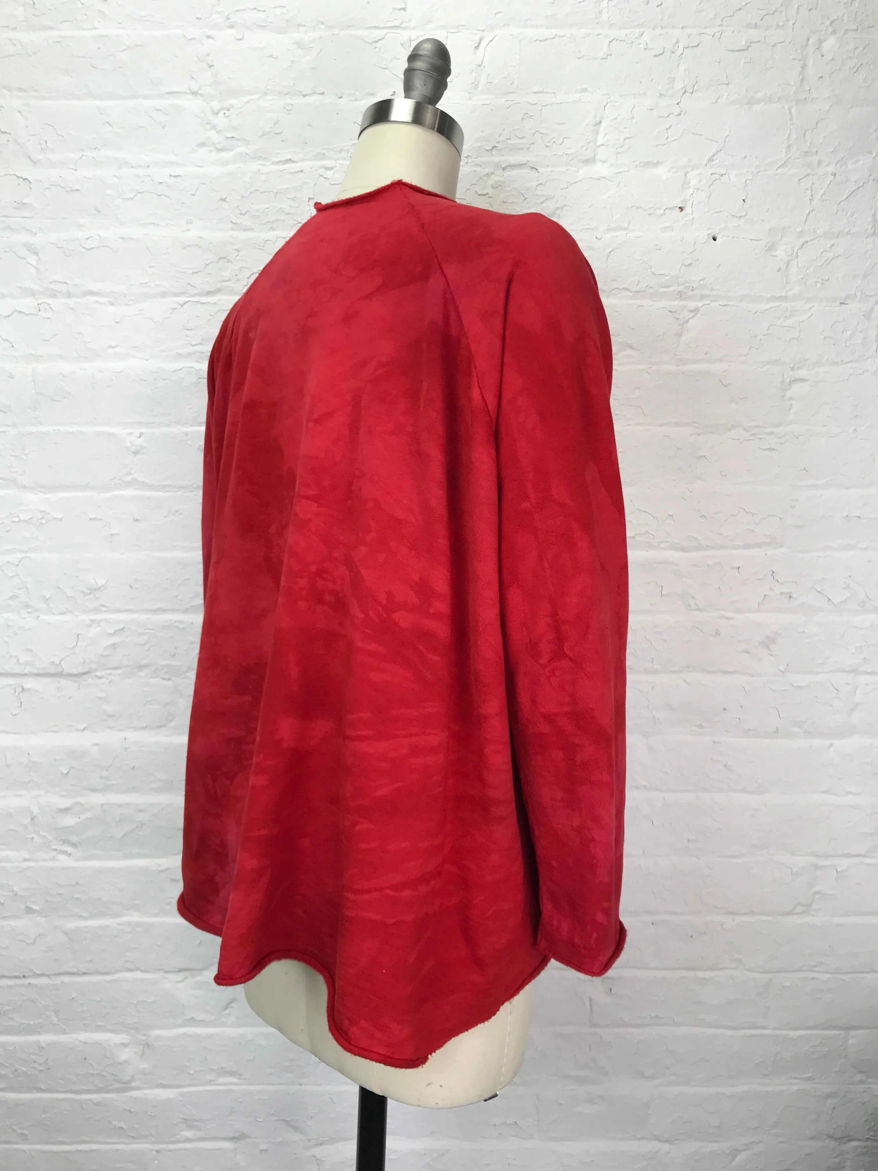 Funnel Neck Raglan Sweatshirt in Hothouse Violet - Medium