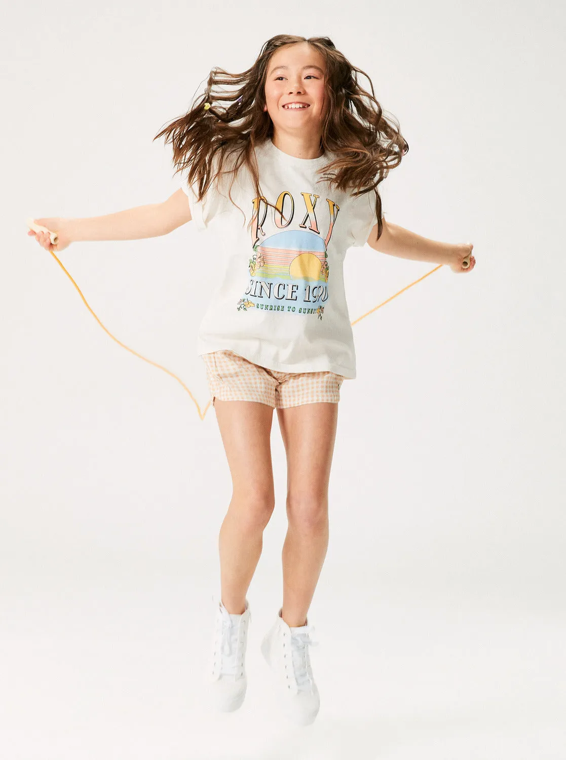 Girls 4-16 Sunrise To Sunset Oversized Boyfriend T-Shirt - Snow White