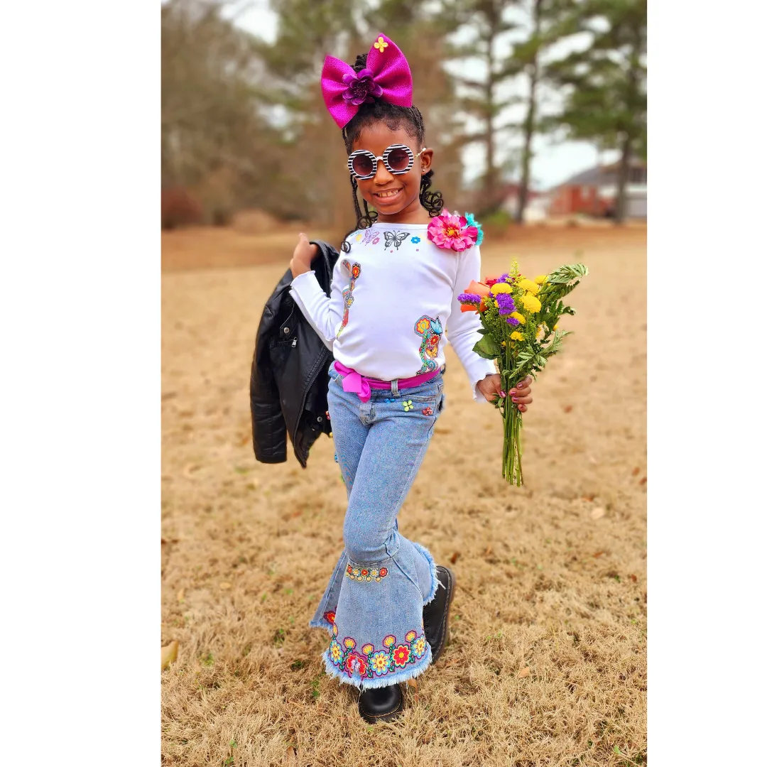 Girls Flare Jeans - Custom Option Available