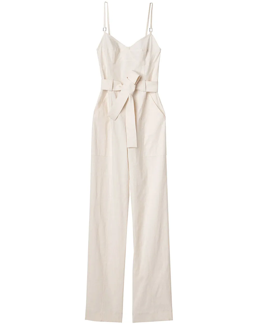 Glace Belted Linen Mila Jumpsuit