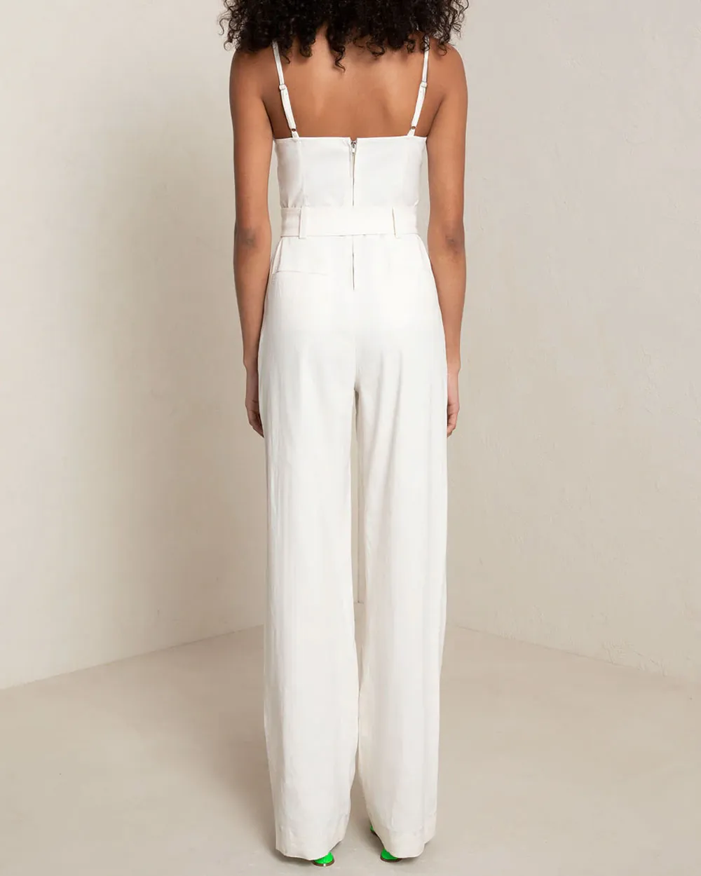 Glace Belted Linen Mila Jumpsuit