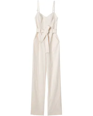 Glace Belted Linen Mila Jumpsuit