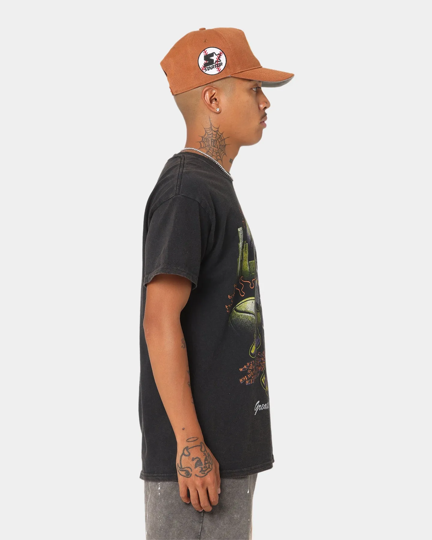 Goat Crew Big LA Baller Vintage T-Shirt Washed Black