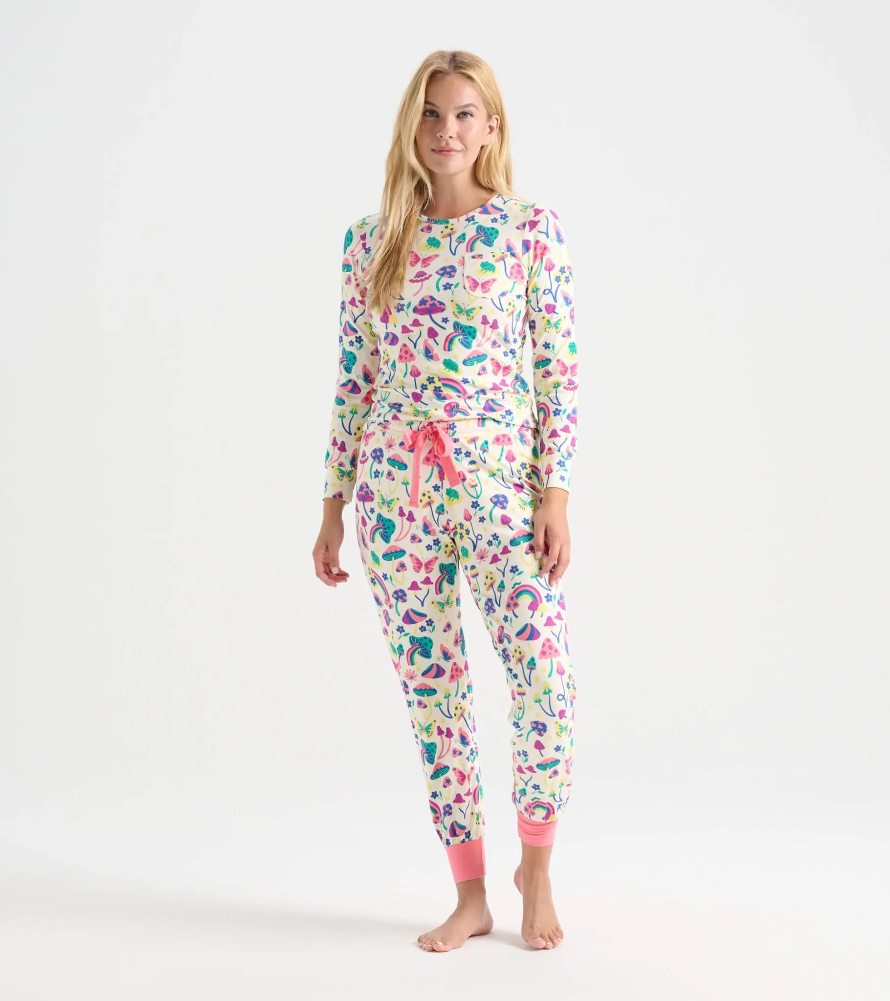 Hatley Groovy Mushroom Girls  Bamboo Pyjama Set - 12 - 16YRS