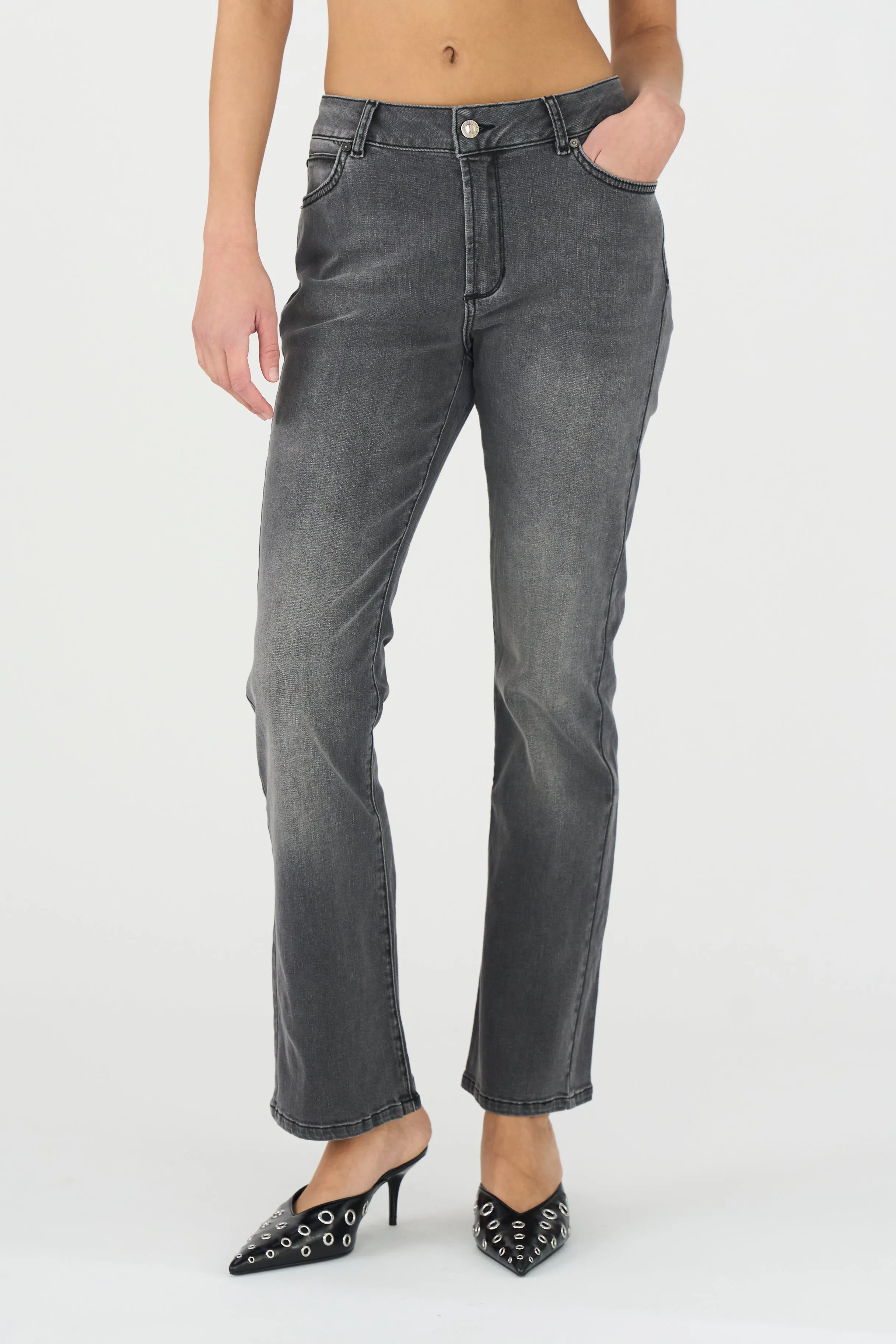 IVY-Johanna Kick Flare Jeans Wash London Grey