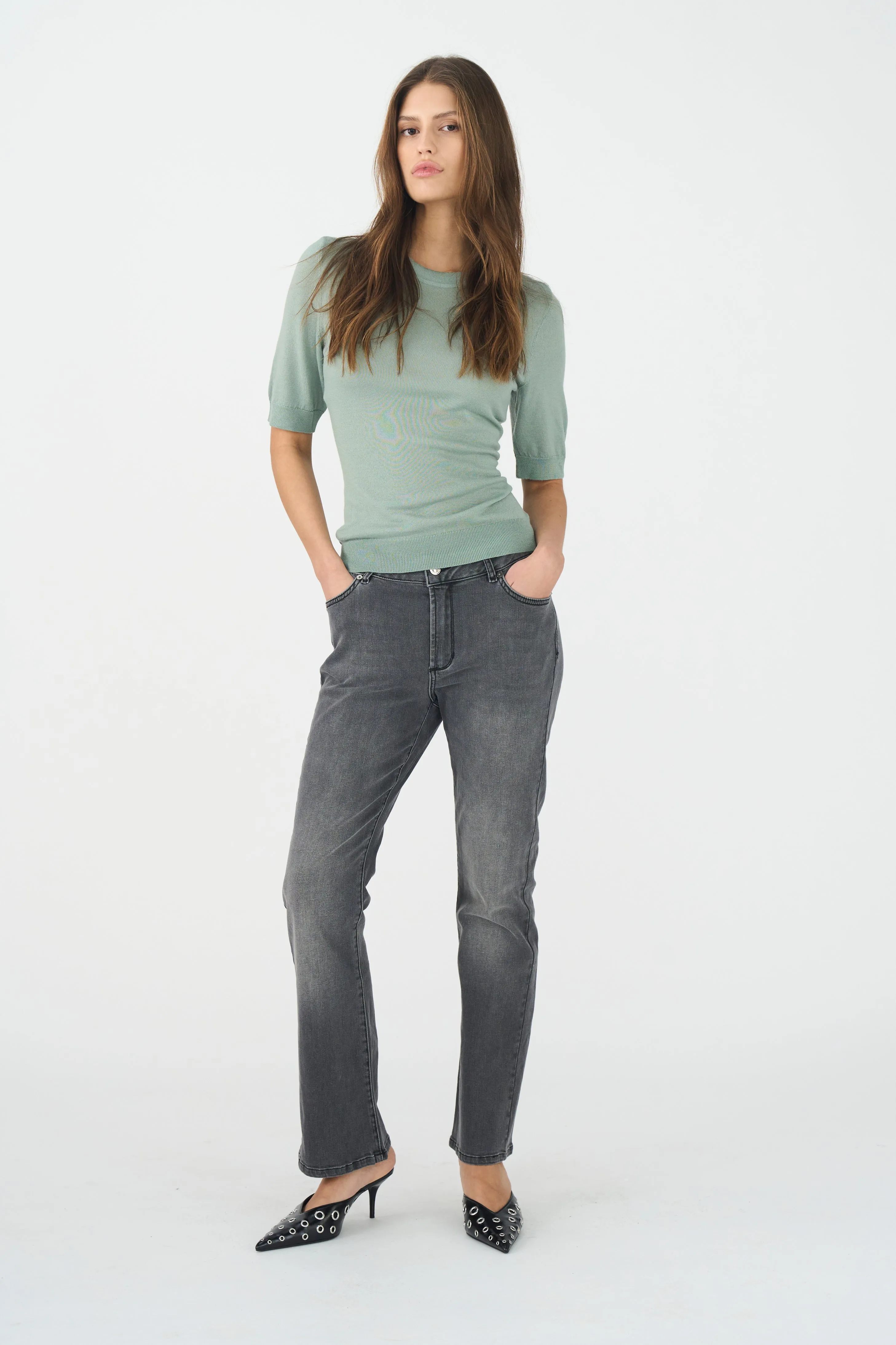IVY-Johanna Kick Flare Jeans Wash London Grey