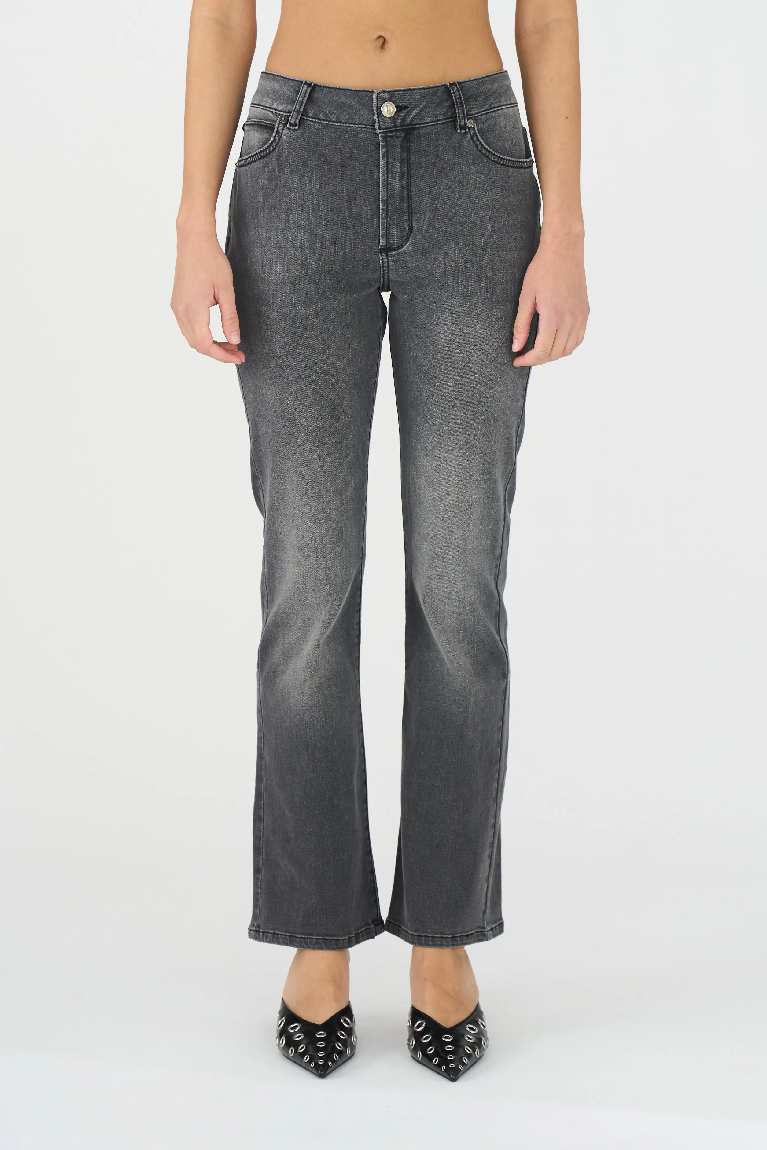 IVY-Johanna Kick Flare Jeans Wash London Grey
