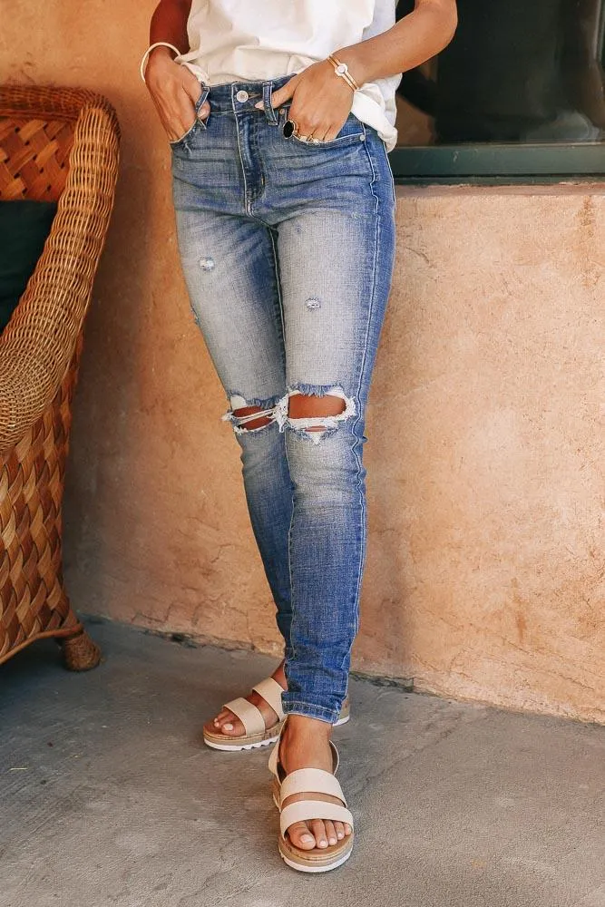 Kancan Distressed Skinny Denim