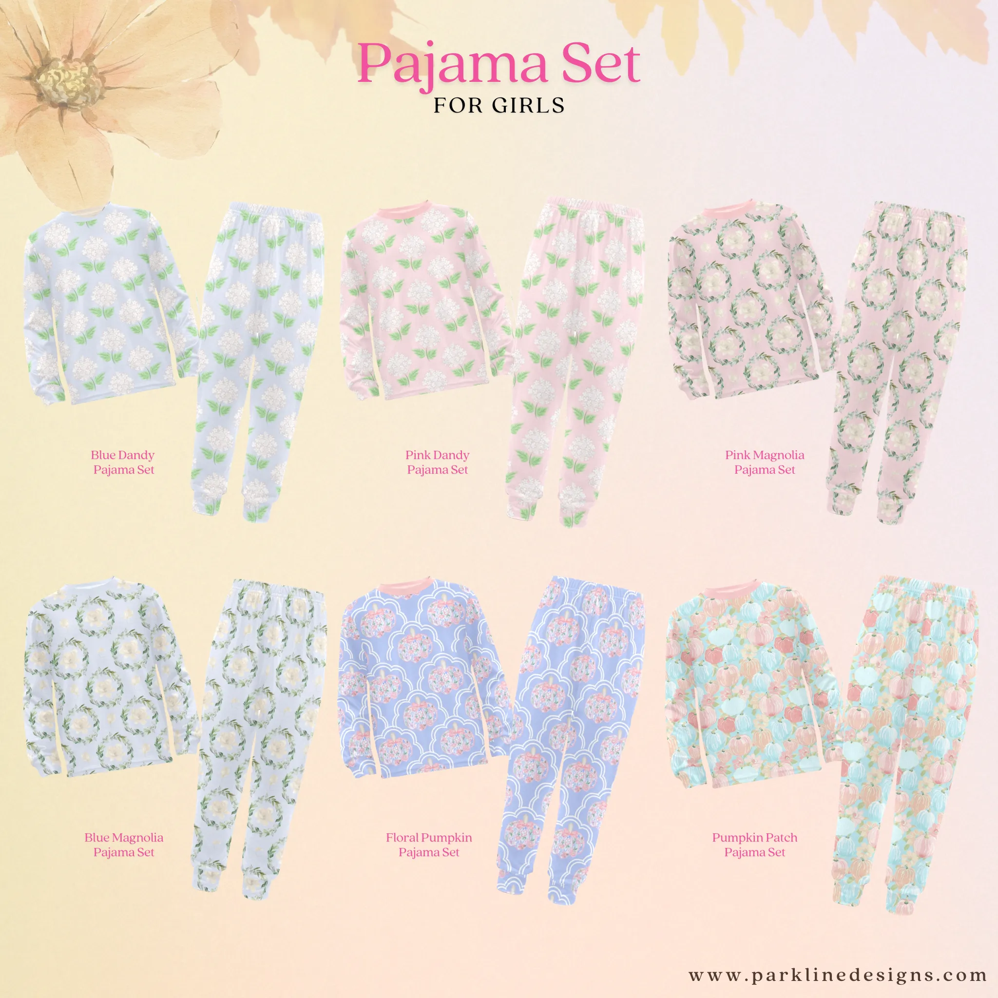 Kennedy Girls' Pajama Set | Soft Long Sleeve Sleepwear for Lounging and Relaxing