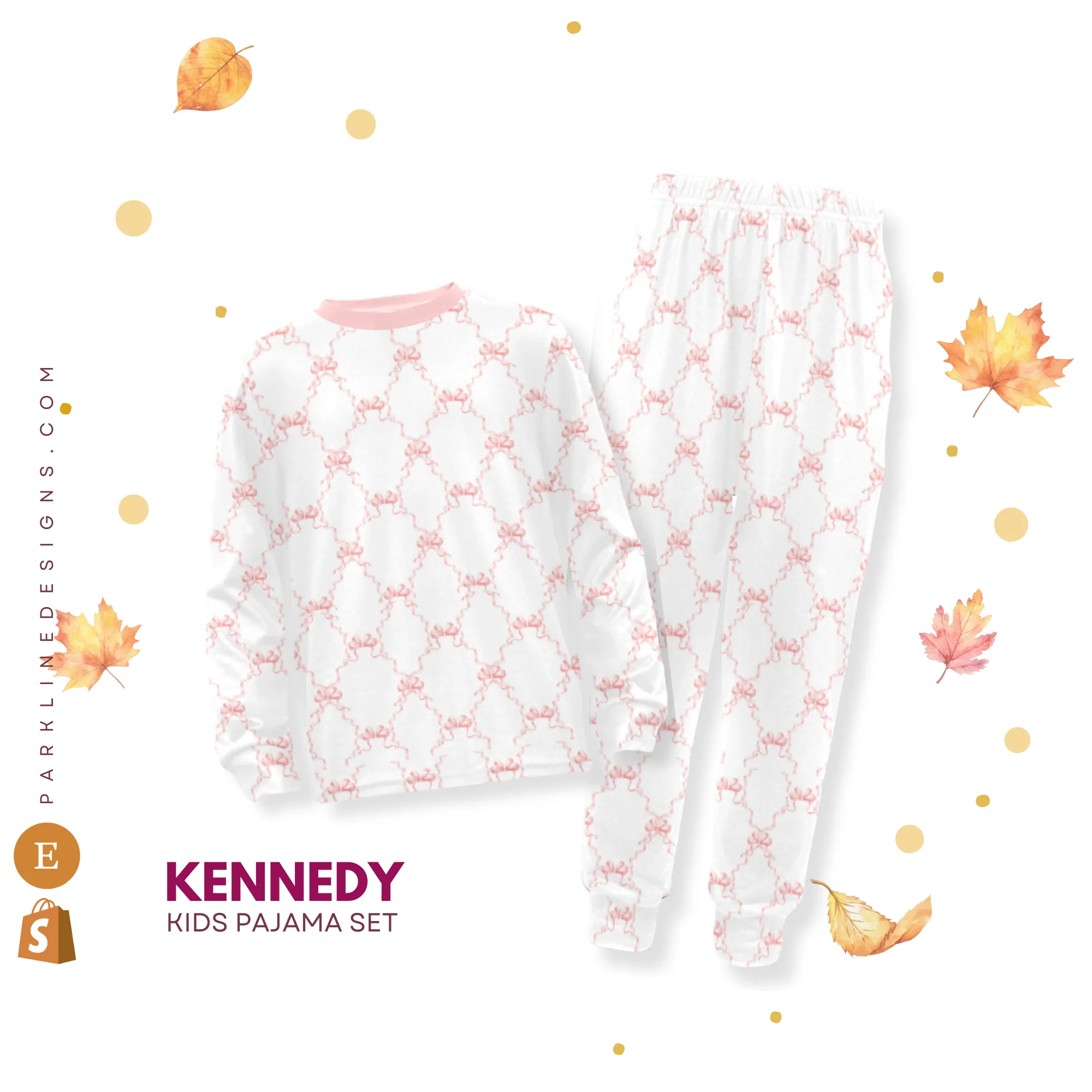 Kennedy Girls' Pajama Set | Soft Long Sleeve Sleepwear for Lounging and Relaxing