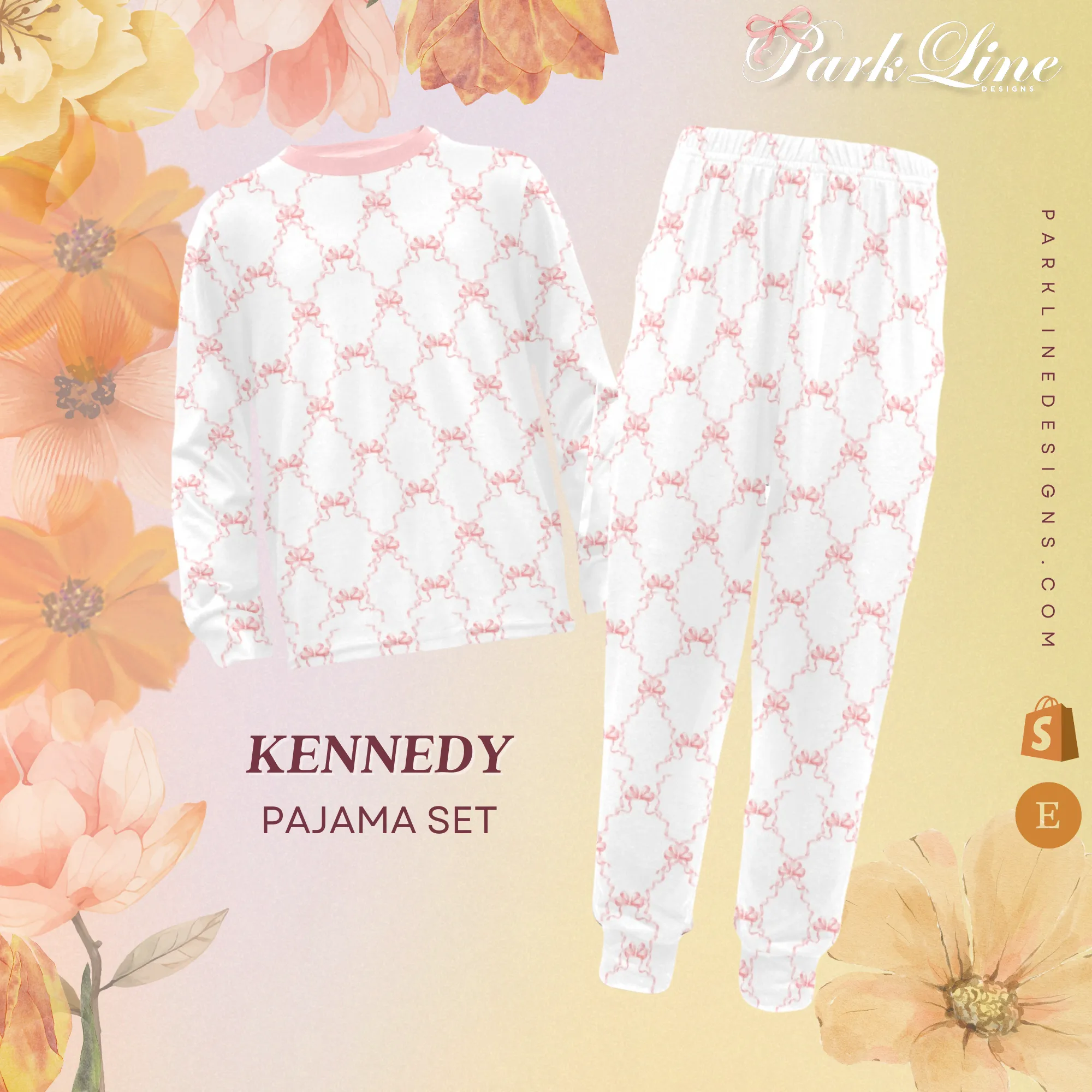 Kennedy Girls' Pajama Set | Soft Long Sleeve Sleepwear for Lounging and Relaxing