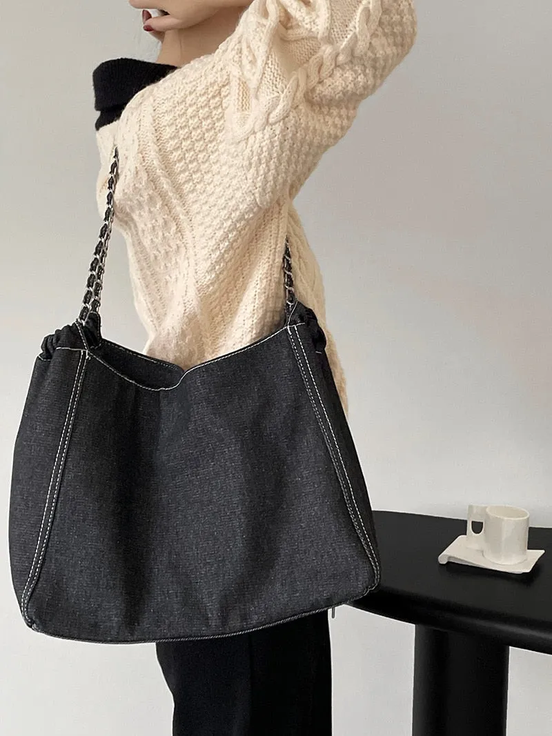 [Korean Style] Contrast Color Cable Knit Sweater Cardigan Jacket