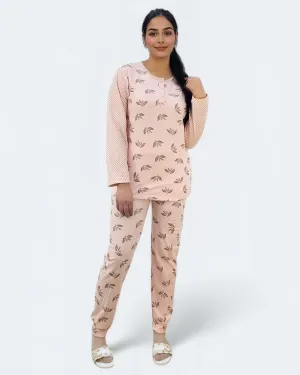 Ladies Long Sleeve Classic Printed Maxi