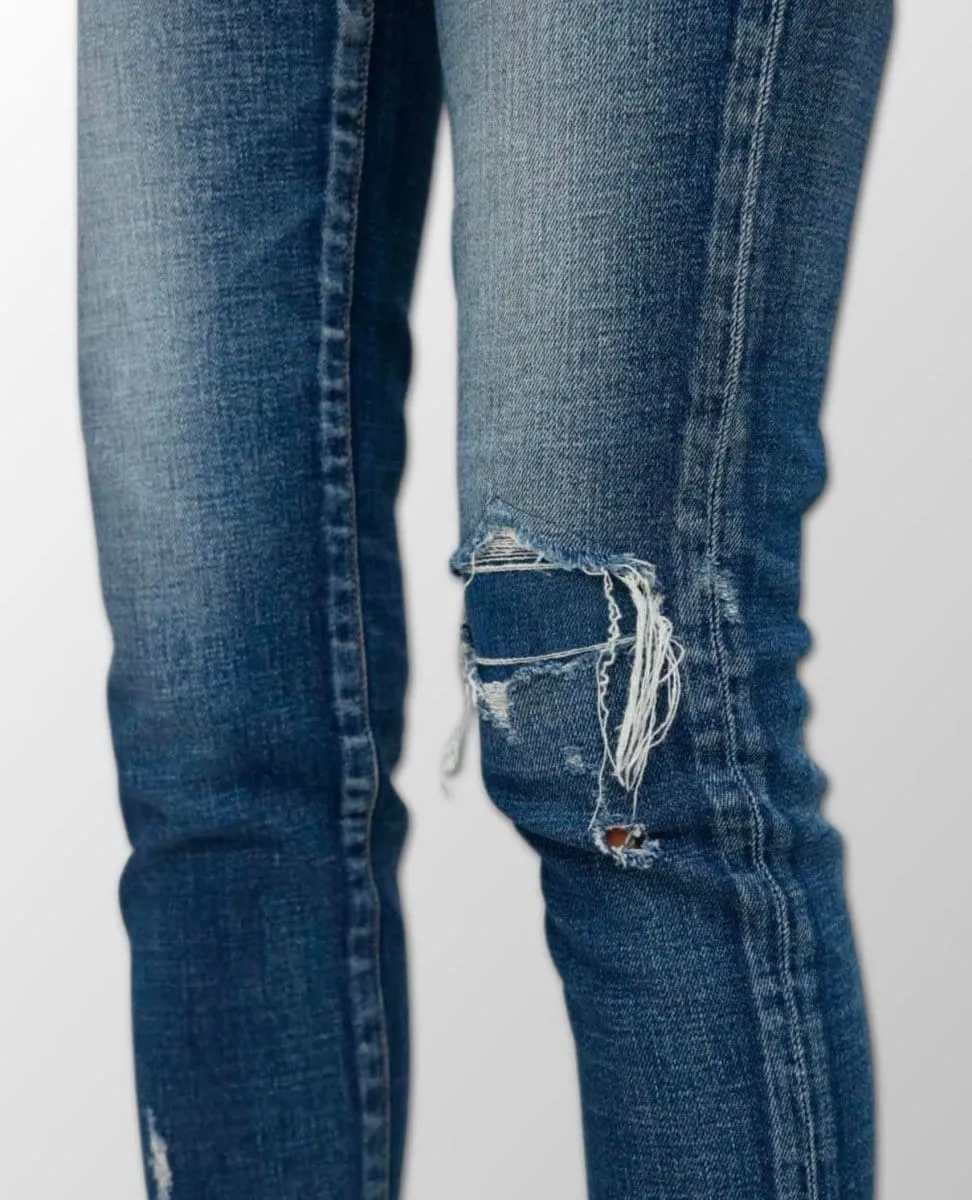 Lenwood Skinny Medium Blue Vintage