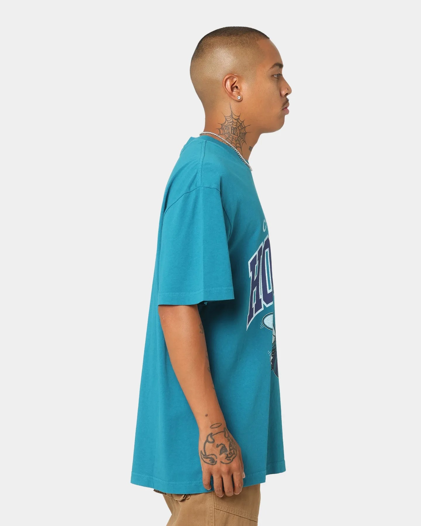 Mitchell & Ness Charlotte Hornets XL Arch Vintage T-Shirt Faded Teal