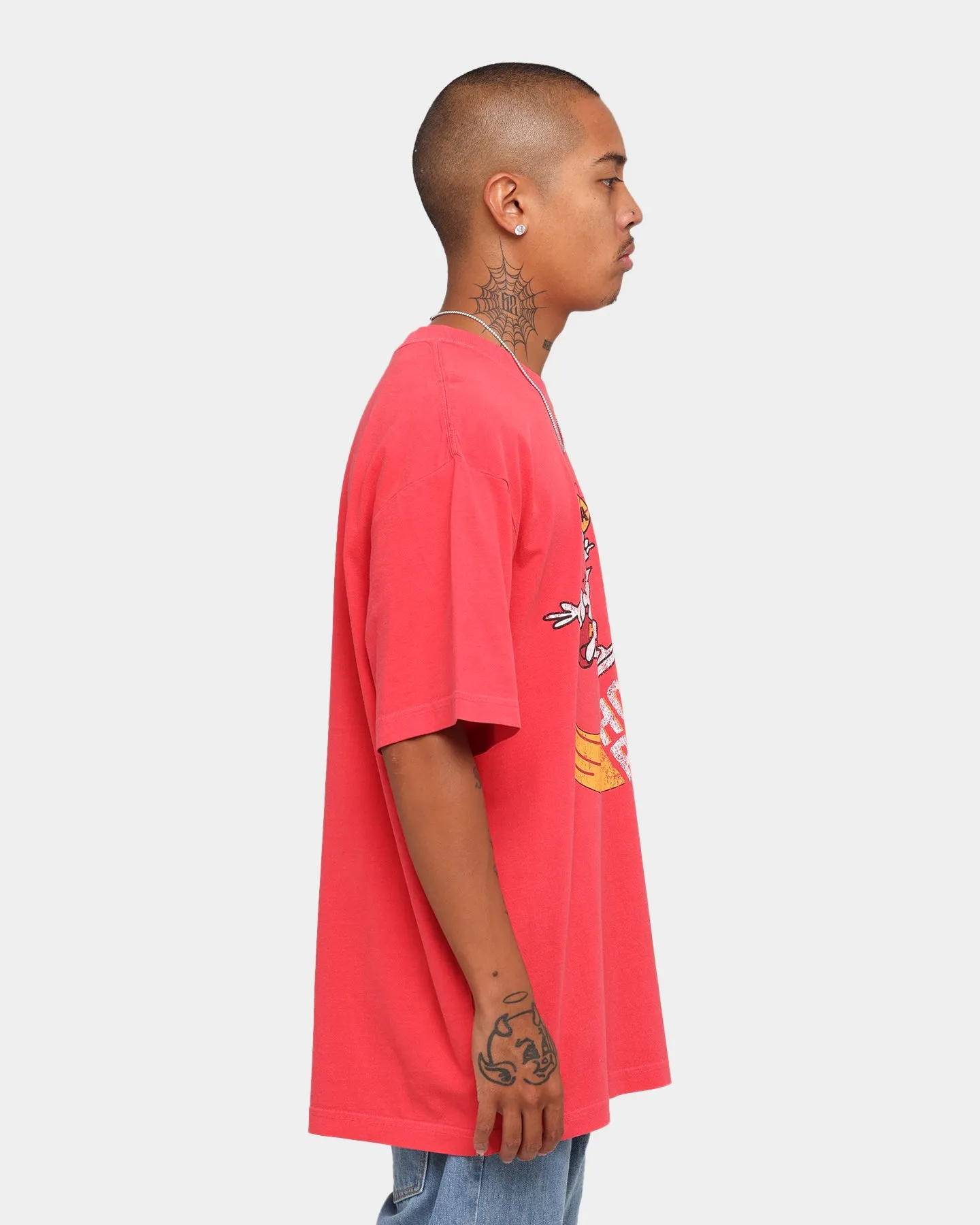 Mitchell & Ness Houston Rockets Oversized TM CLR Logo Vintage T-Shirt Faded Red