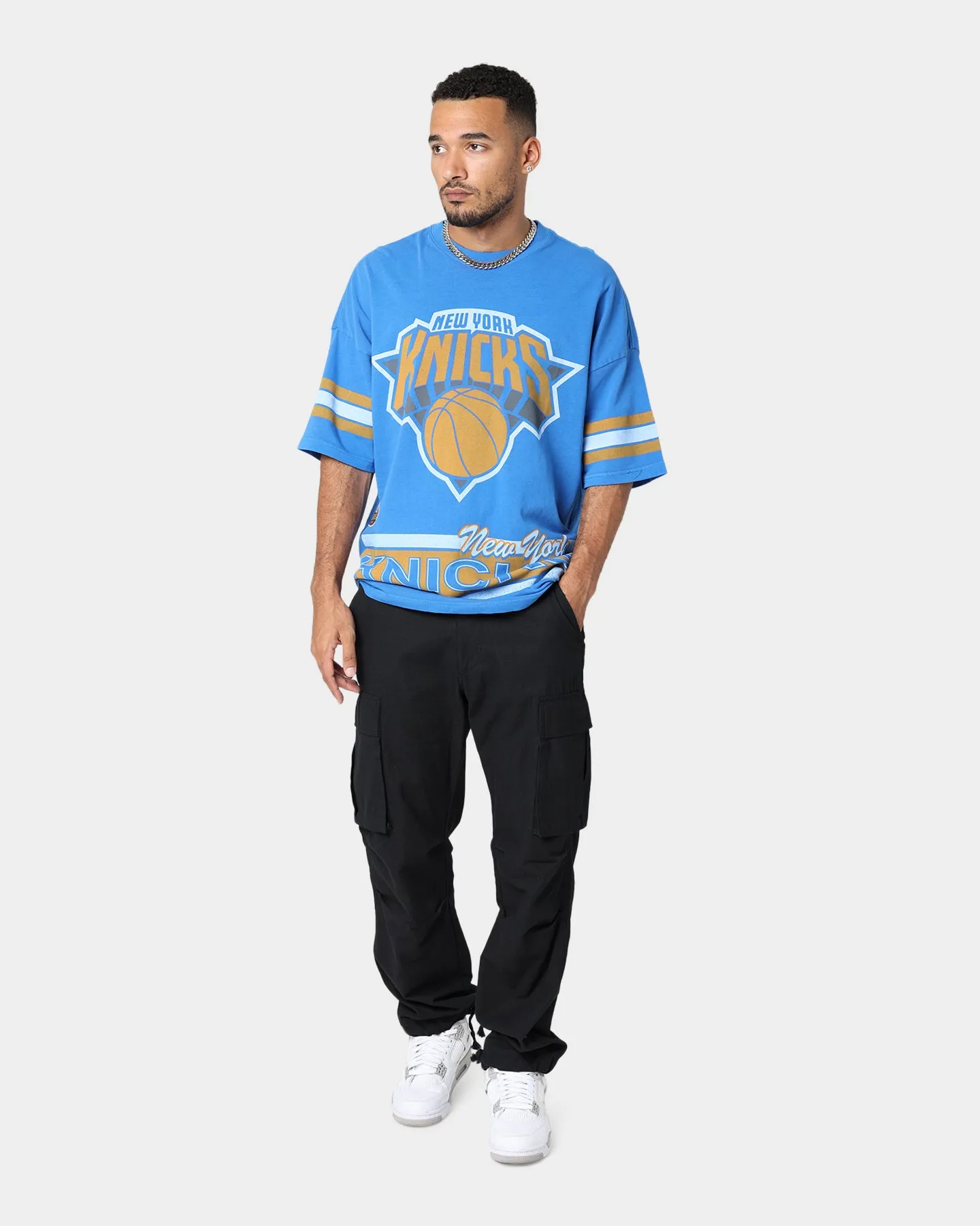 Mitchell & Ness New York Knicks Vintage Conference T-Shirt Faded Royal