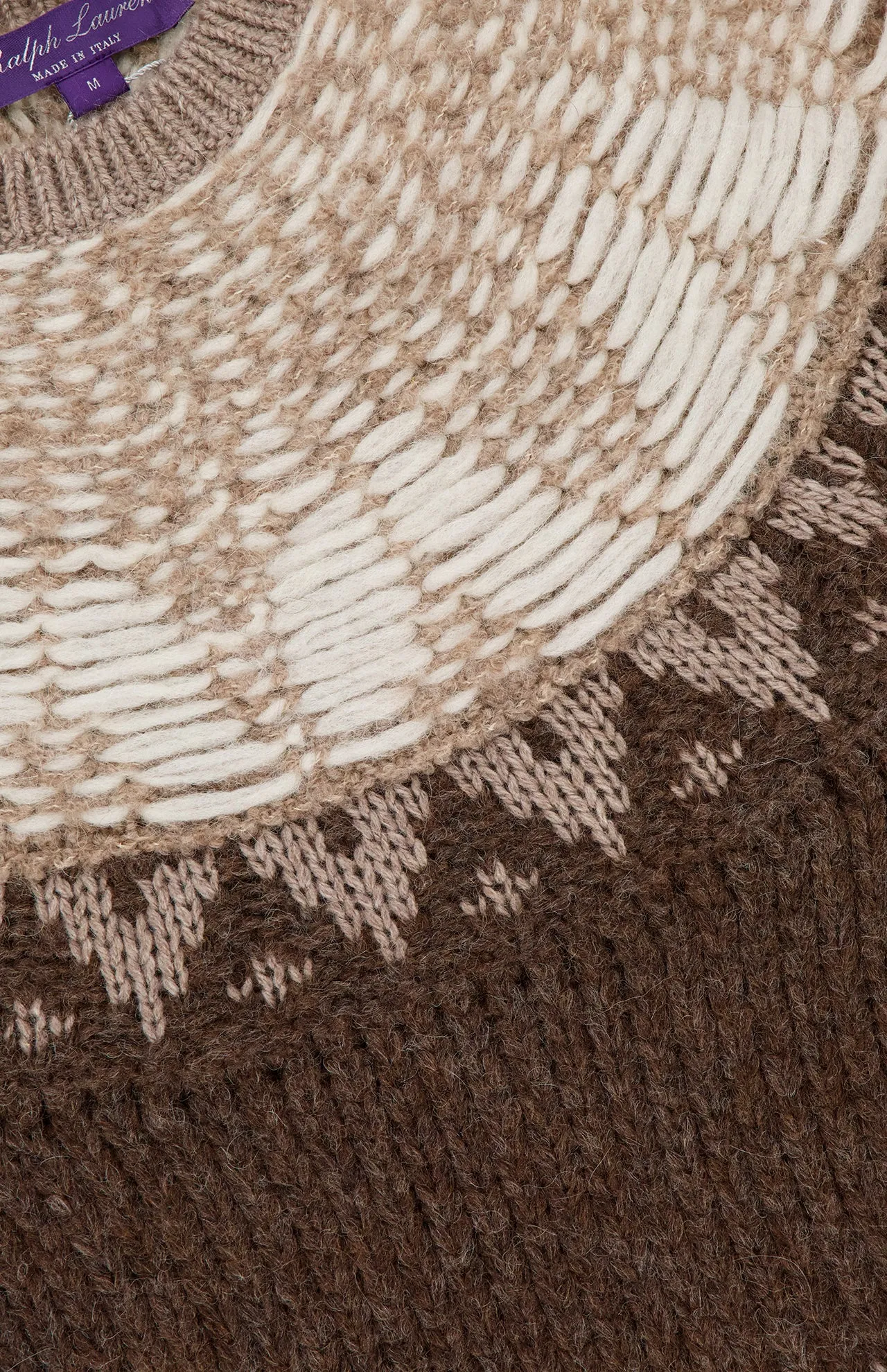 Patterned Cable Knit Pullover Sweater
