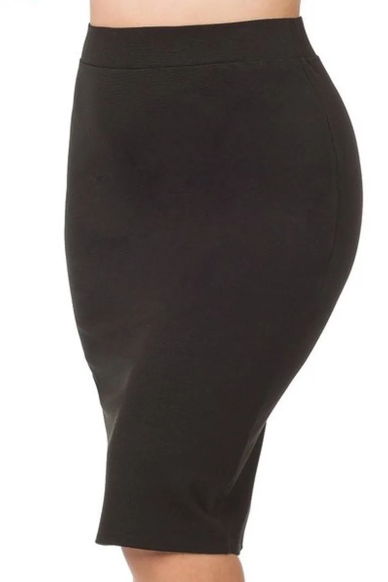 Penelope Black Ponté Skirt