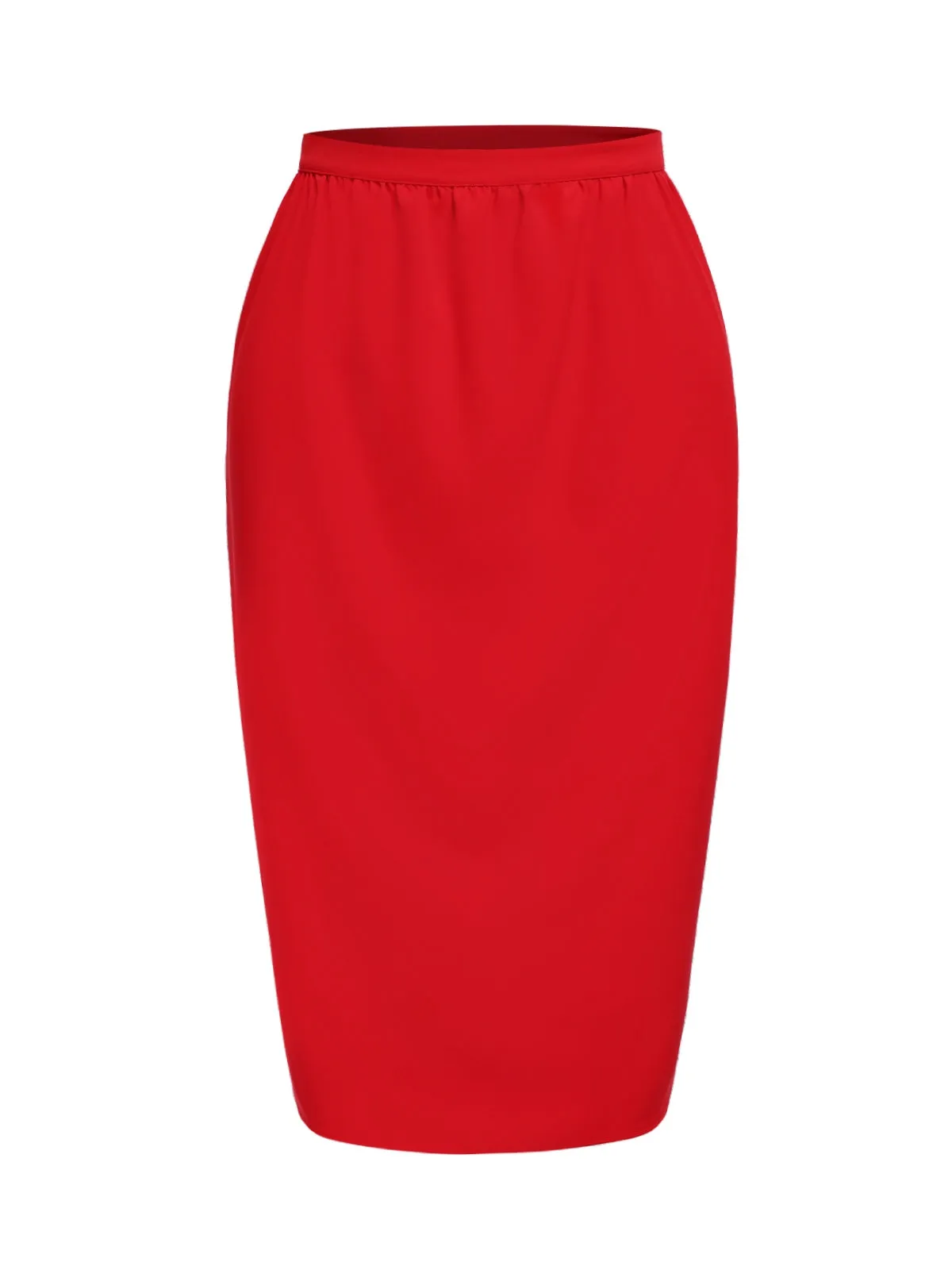 [Pre-Sale] 2PCS Red 1960s Dots Lapel Top & Pencil Skirt