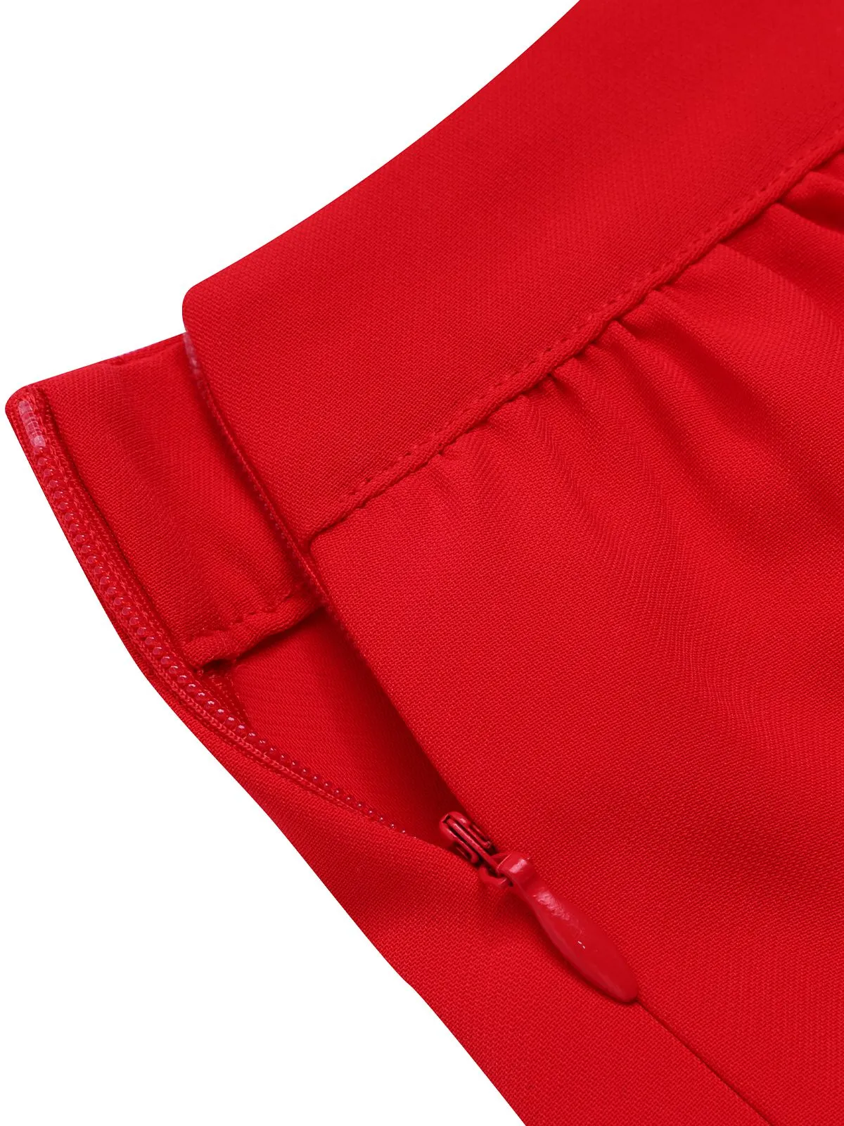 [Pre-Sale] 2PCS Red 1960s Dots Lapel Top & Pencil Skirt