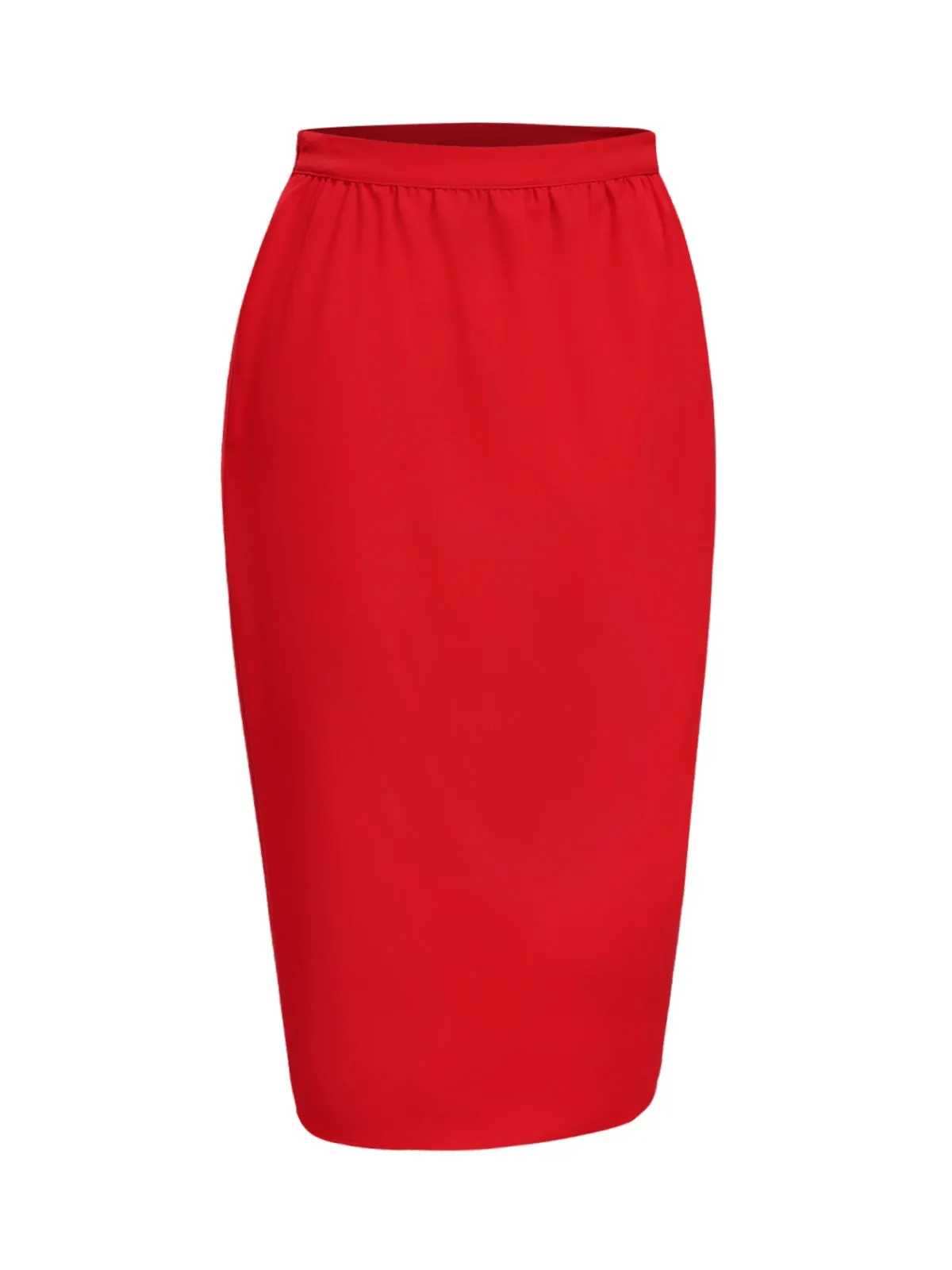 [Pre-Sale] 2PCS Red 1960s Dots Lapel Top & Pencil Skirt