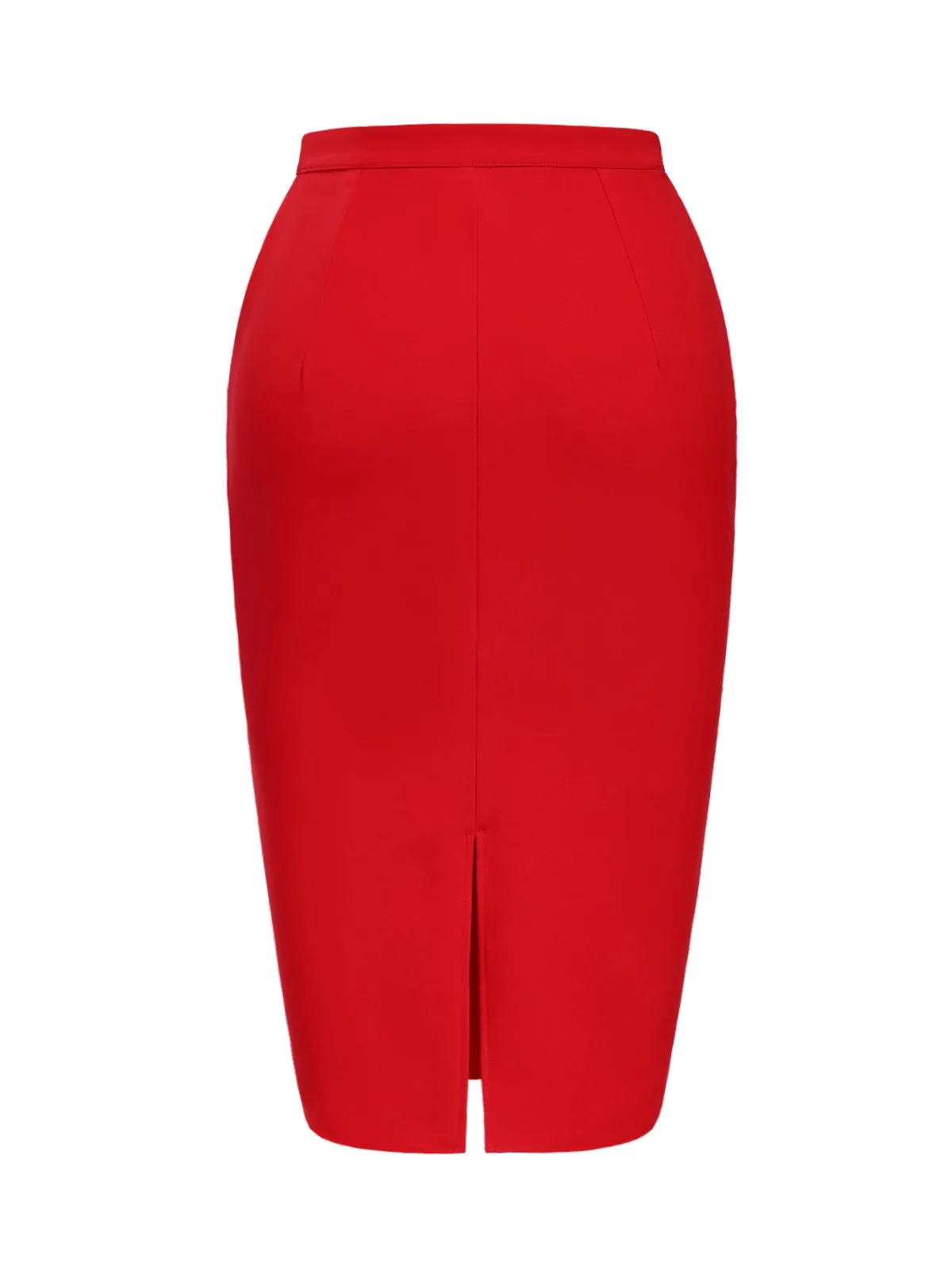 [Pre-Sale] 2PCS Red 1960s Dots Lapel Top & Pencil Skirt